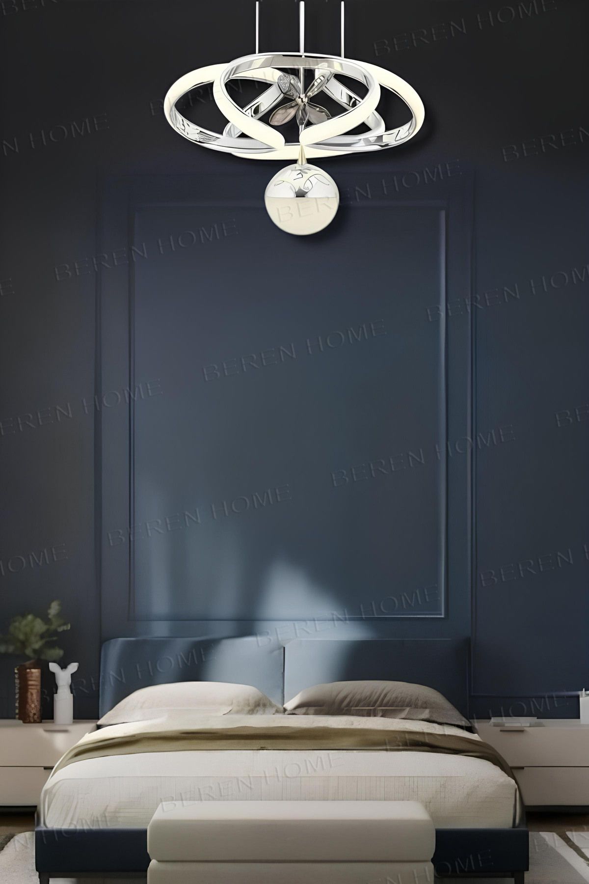 BEREN HOME Almina Chrome 3 Renk Modern Sarkıt Led Avize