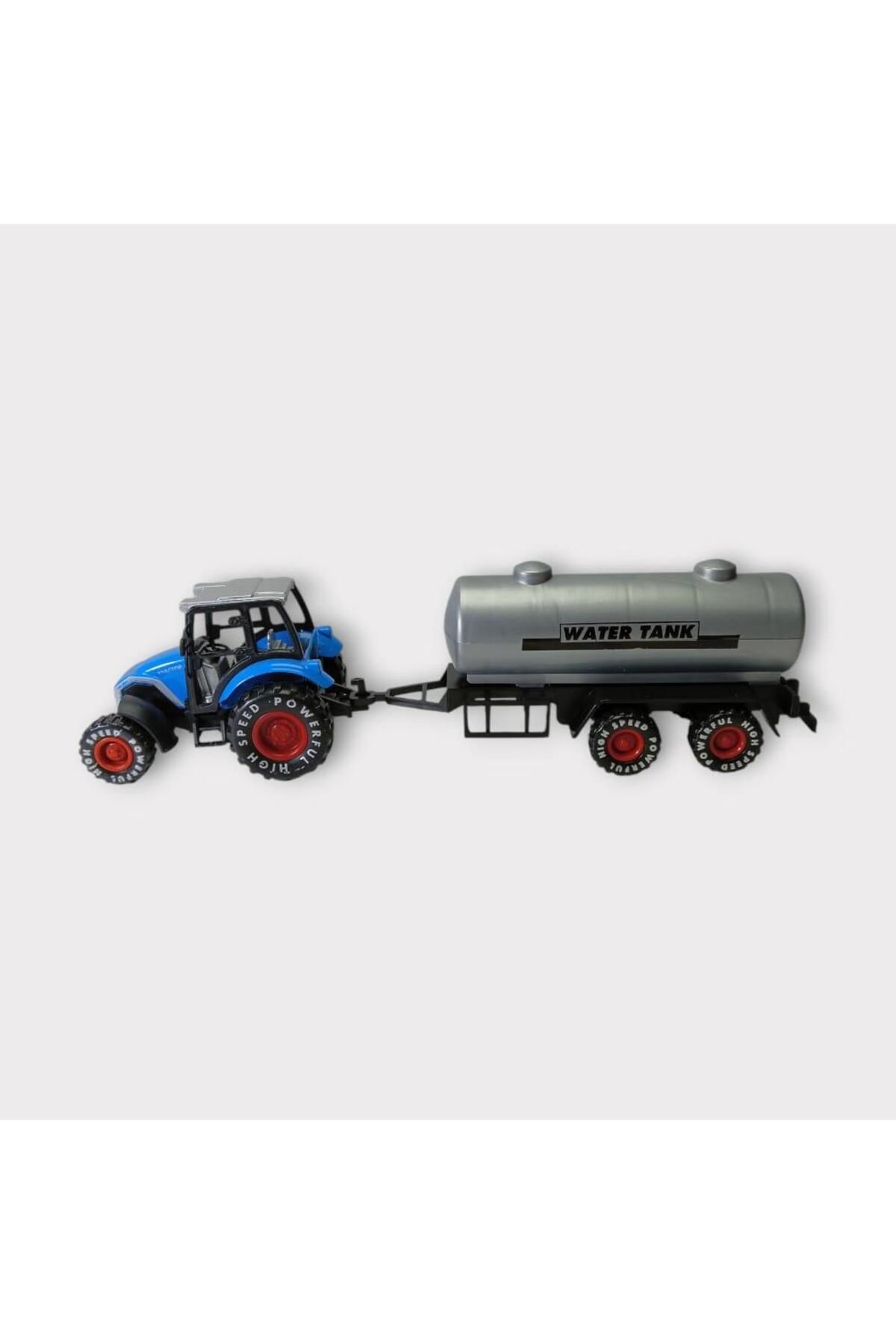 bam's Çek Bırak Römorklu Traktör 25Cm - Mavi Su Tankı (Lisinya)