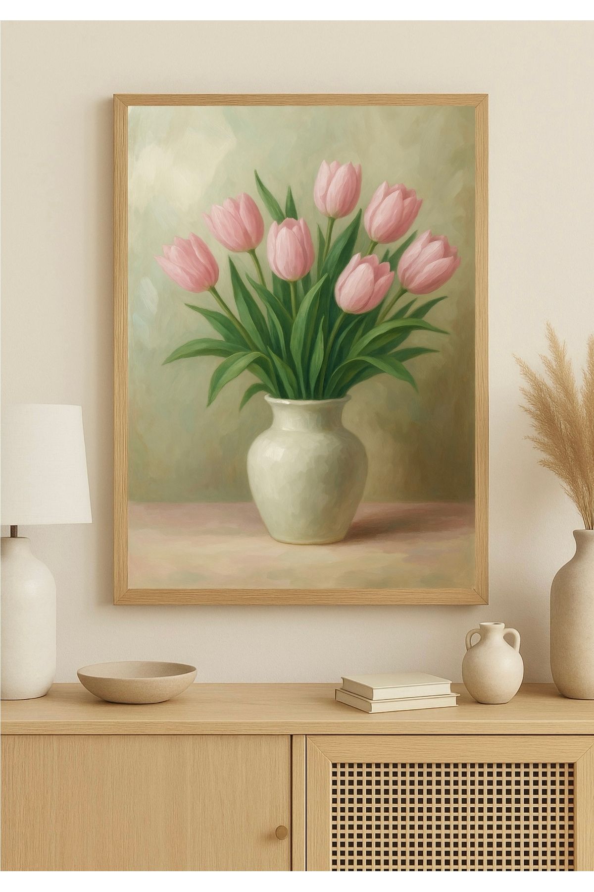 For Art Atölye Serene Stems – Özel Tasarım Dijital Baskı Ahşap Çerçeveli Tablo