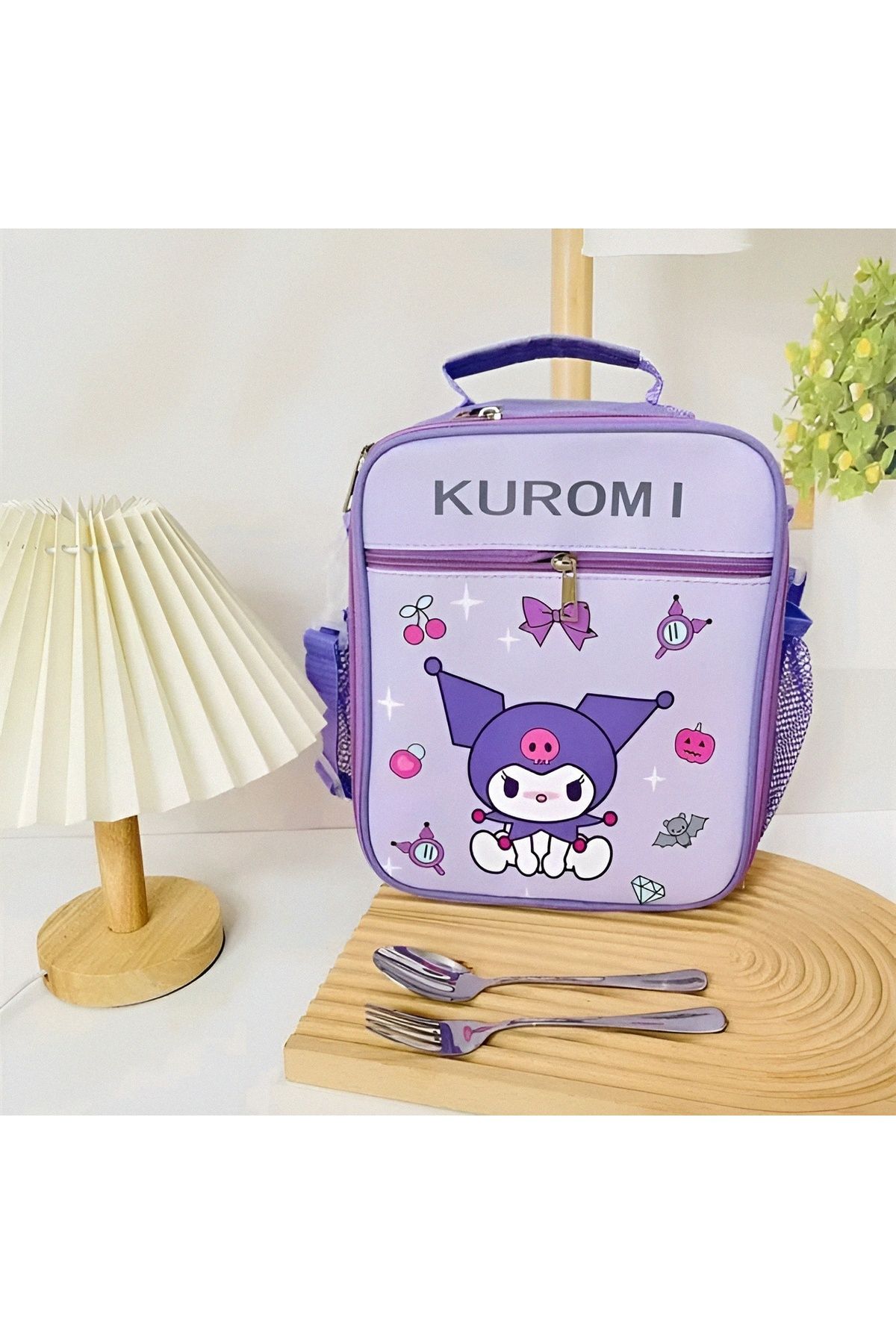 Kawai Sanrio Kuromi My Melody Cinnamoroll Boyundan Askılı Lüx Termal Beslenme Çantası