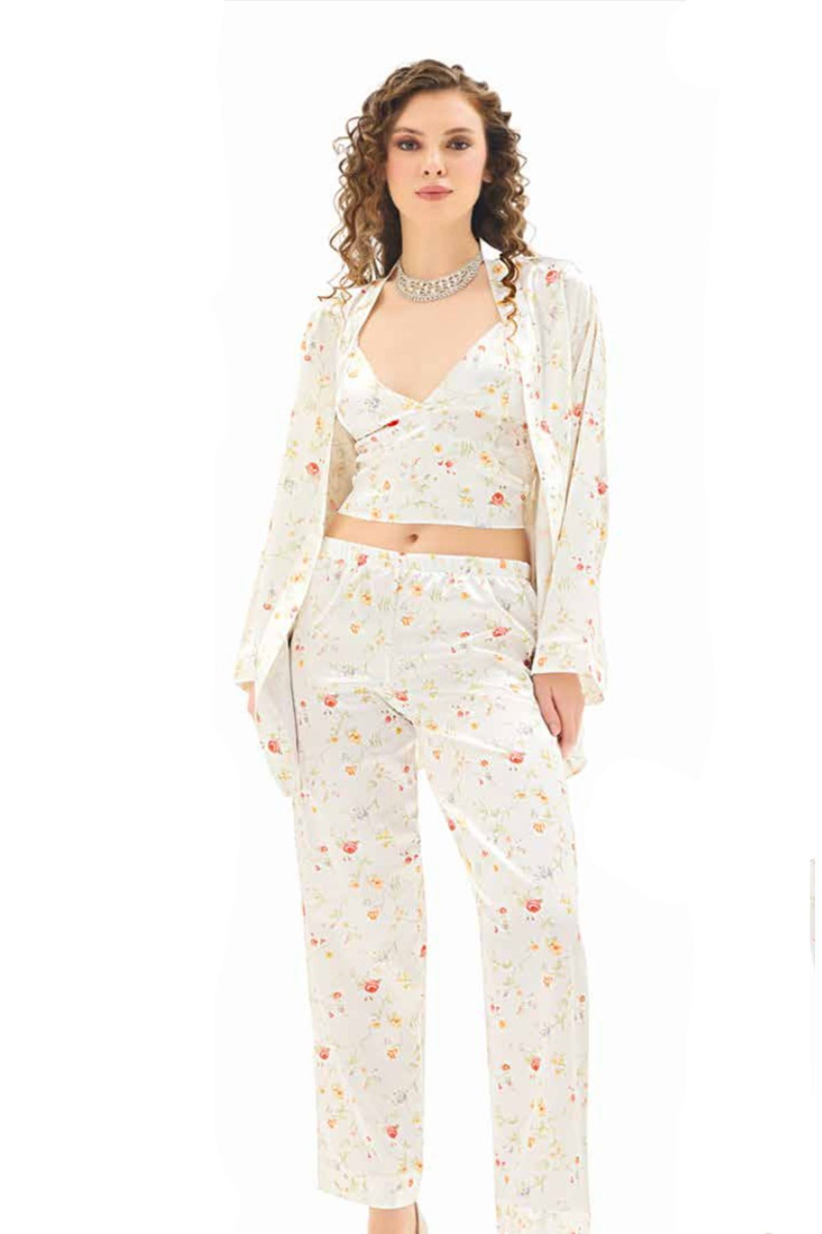 Fily İç Giyim MOONGİRL Üçlü Saten Pijama Takımları