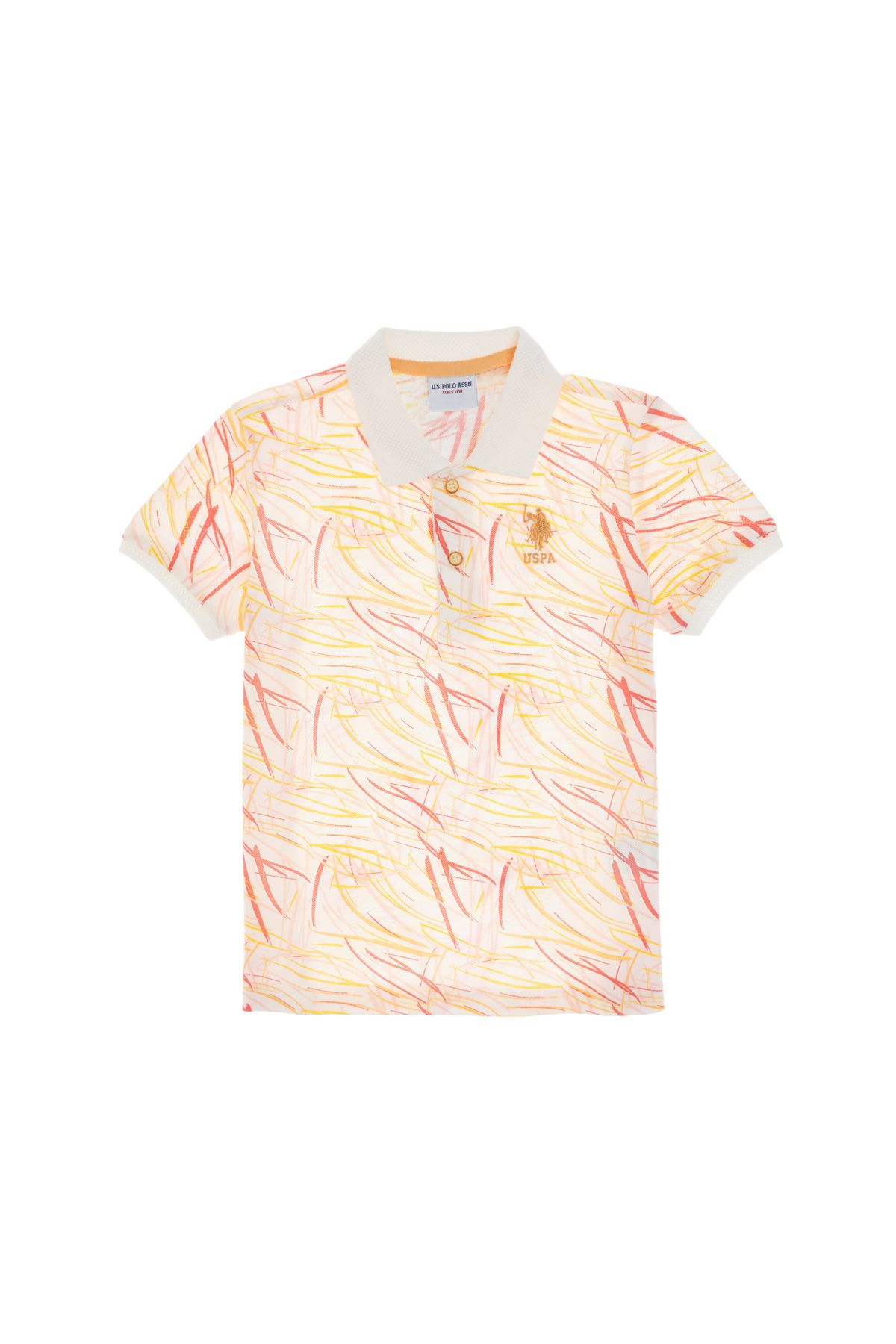 U.S. Polo Assn. Erkek Çocuk Krem Polo Yaka Tişört 50299698-vr071