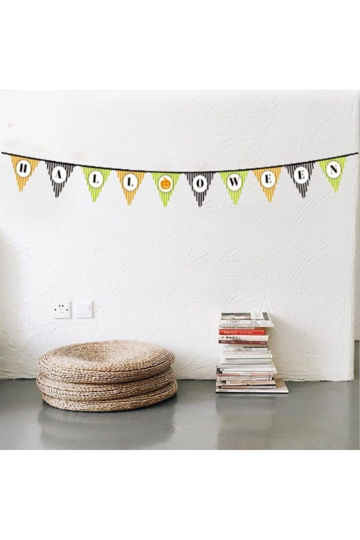 melfxxl eticaret Cadılar Bayramı Kabak Temalı Halloween Yazılı Banner Süs Flama 3 Metre