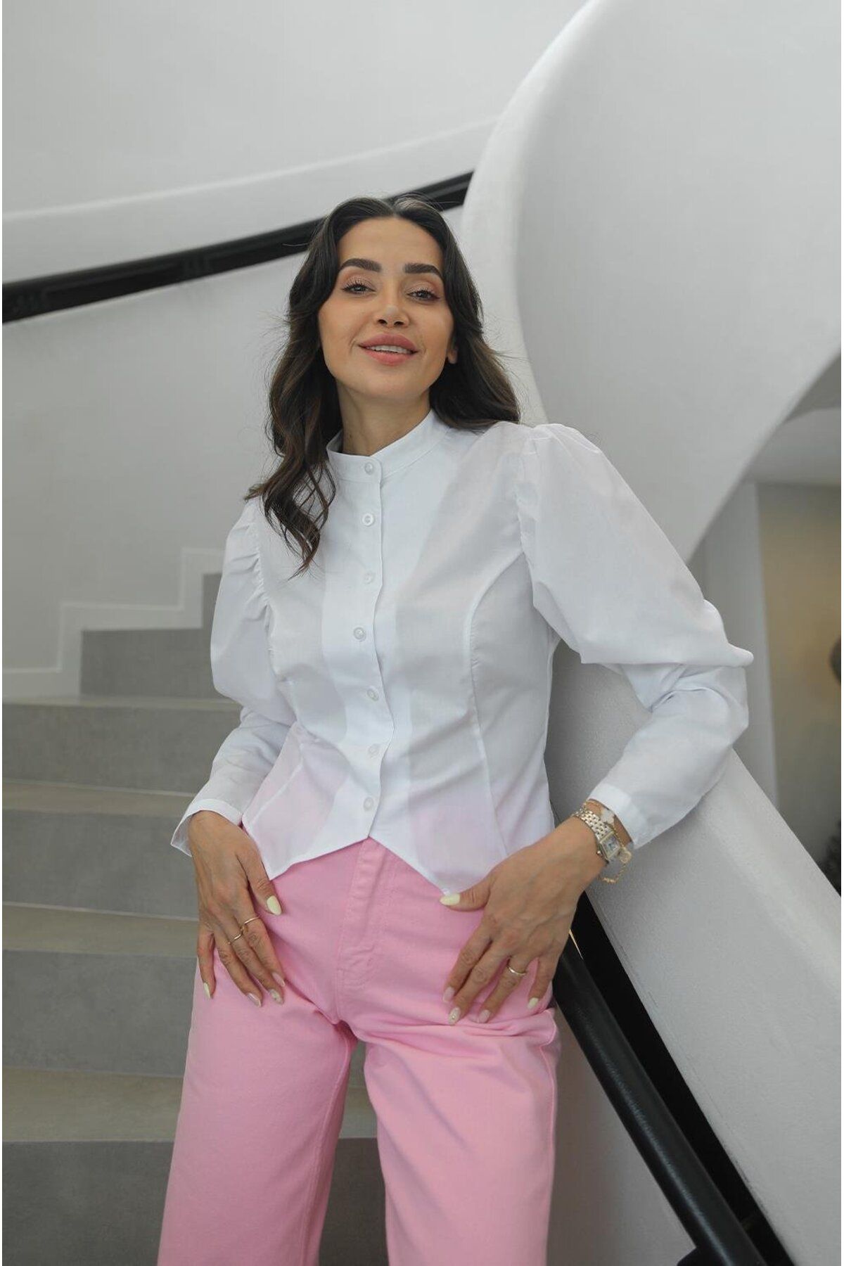 Havoş Beyaz Lilyana Gömlek