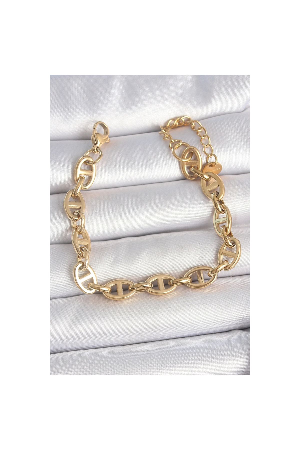 Marsilyan 316L Çelik Gold Renk Zincir Model Kadın Bileklik - TJ-BB6955
