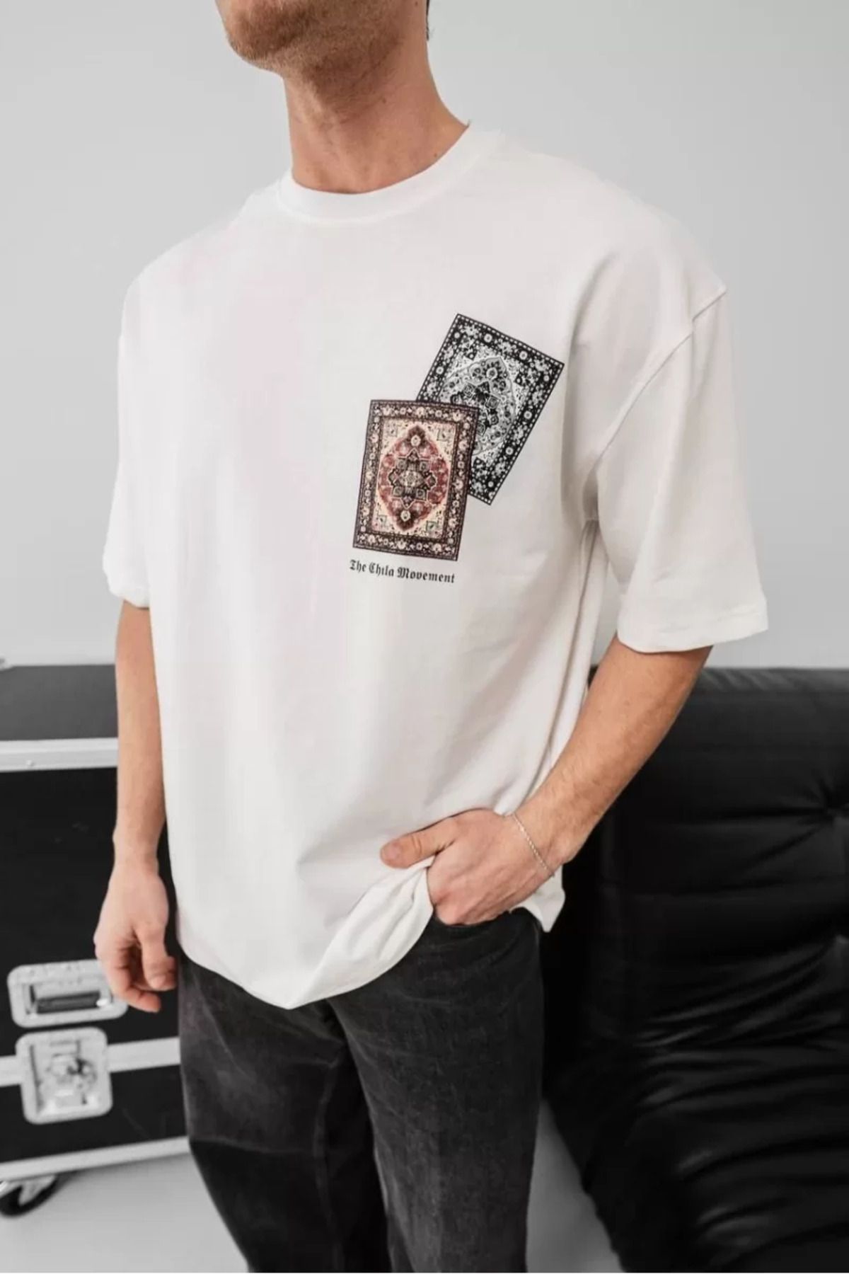 Flaubert Flauber/ Erkek Baskılı Oversize T-shirt