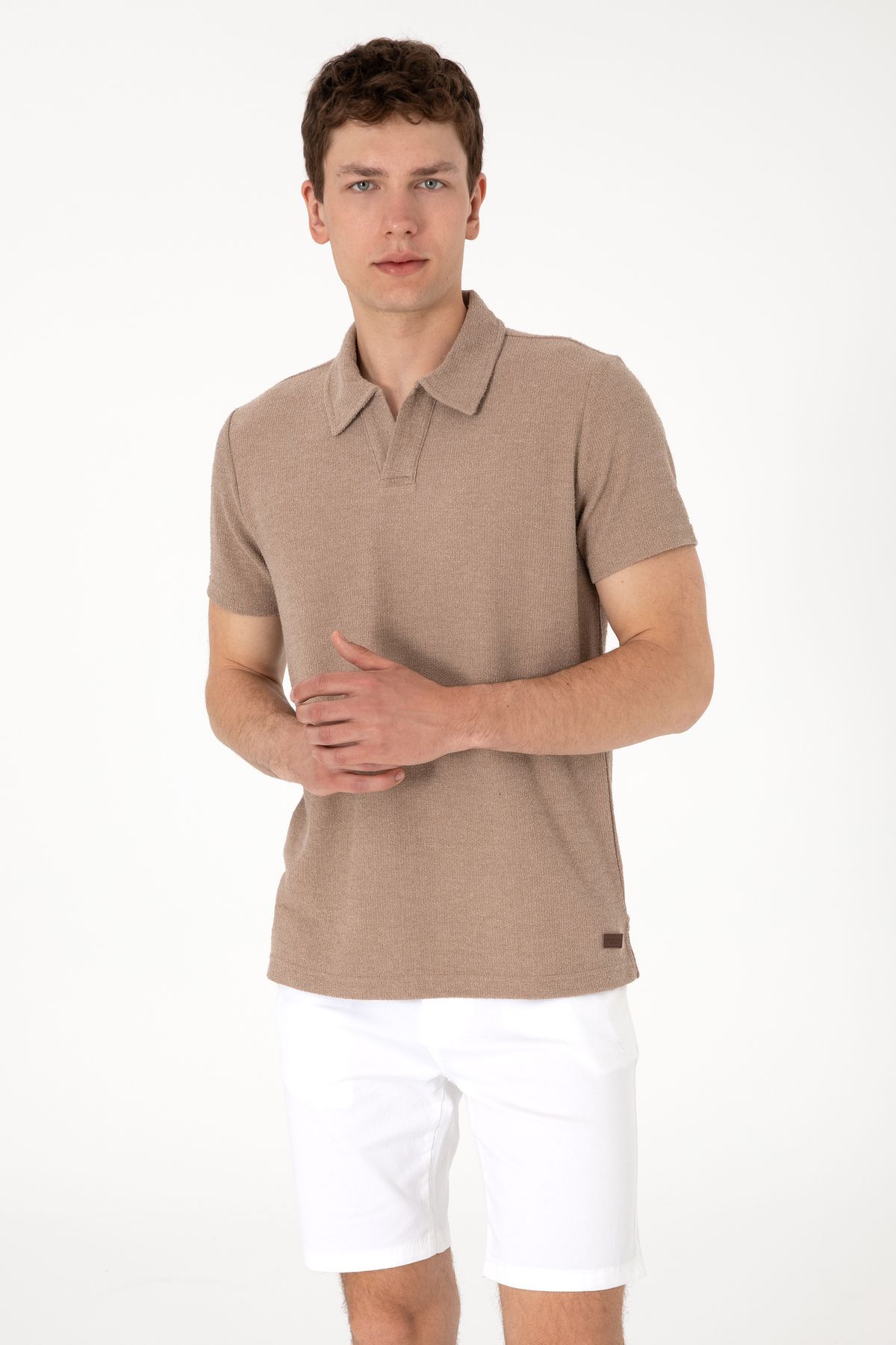 U.S. Polo Assn. Erkek Camel Tişört 50303227-VR015