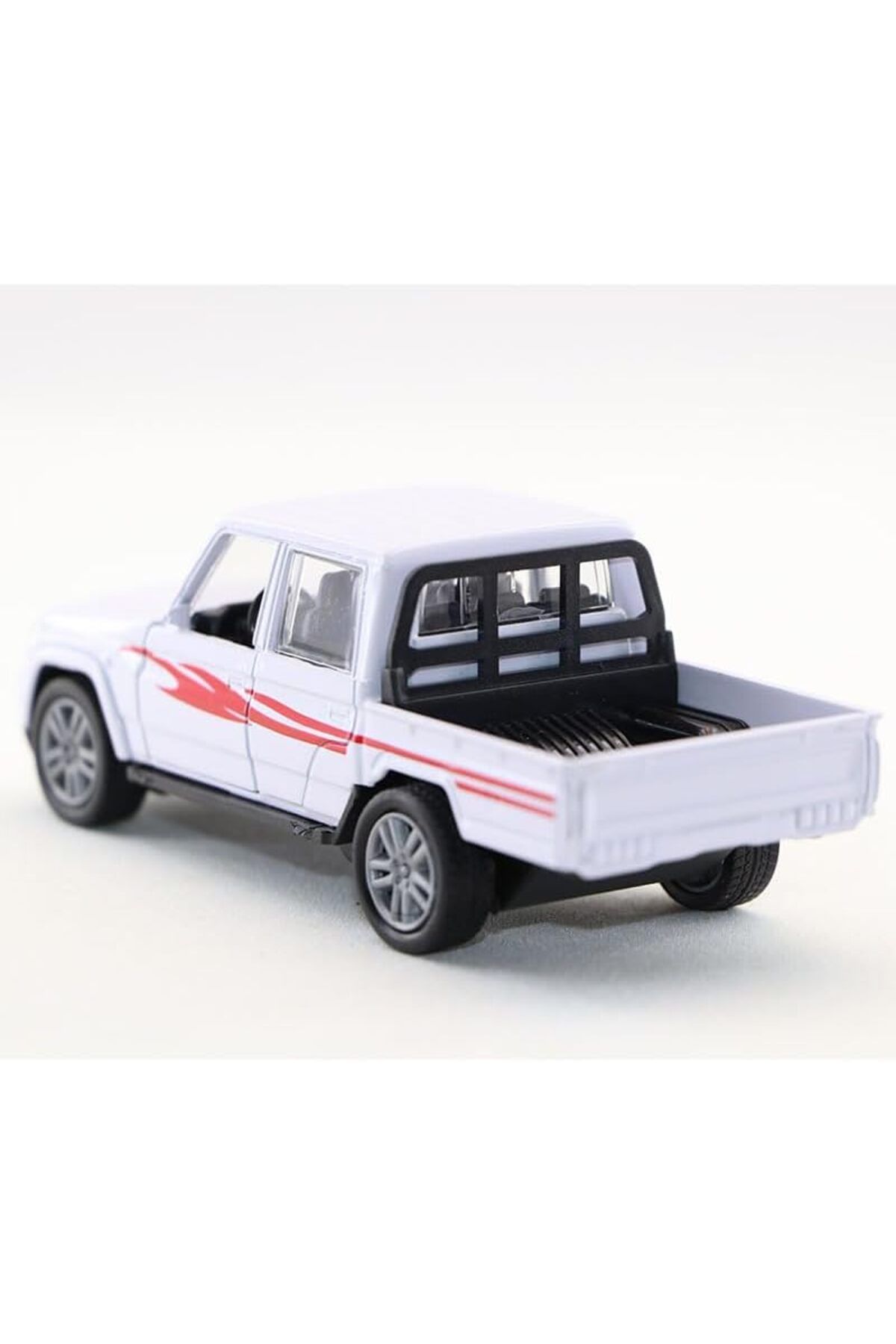 Generic-Mini Double Cabin Pickup Toy Car with Pull Back Action and Front Door Opening Durable Realistic Open 3