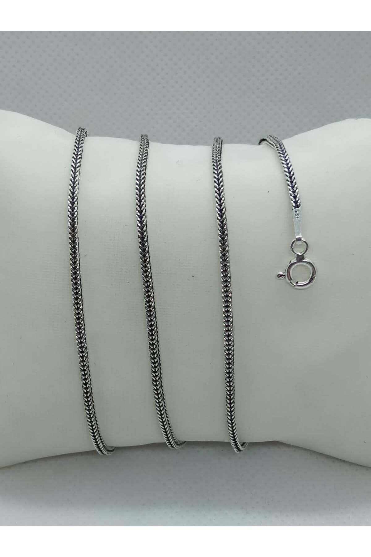 Rose Jelwery Unisex Tilki Kuyruğu Gümüş Renk Erkek – Kolye Zincir