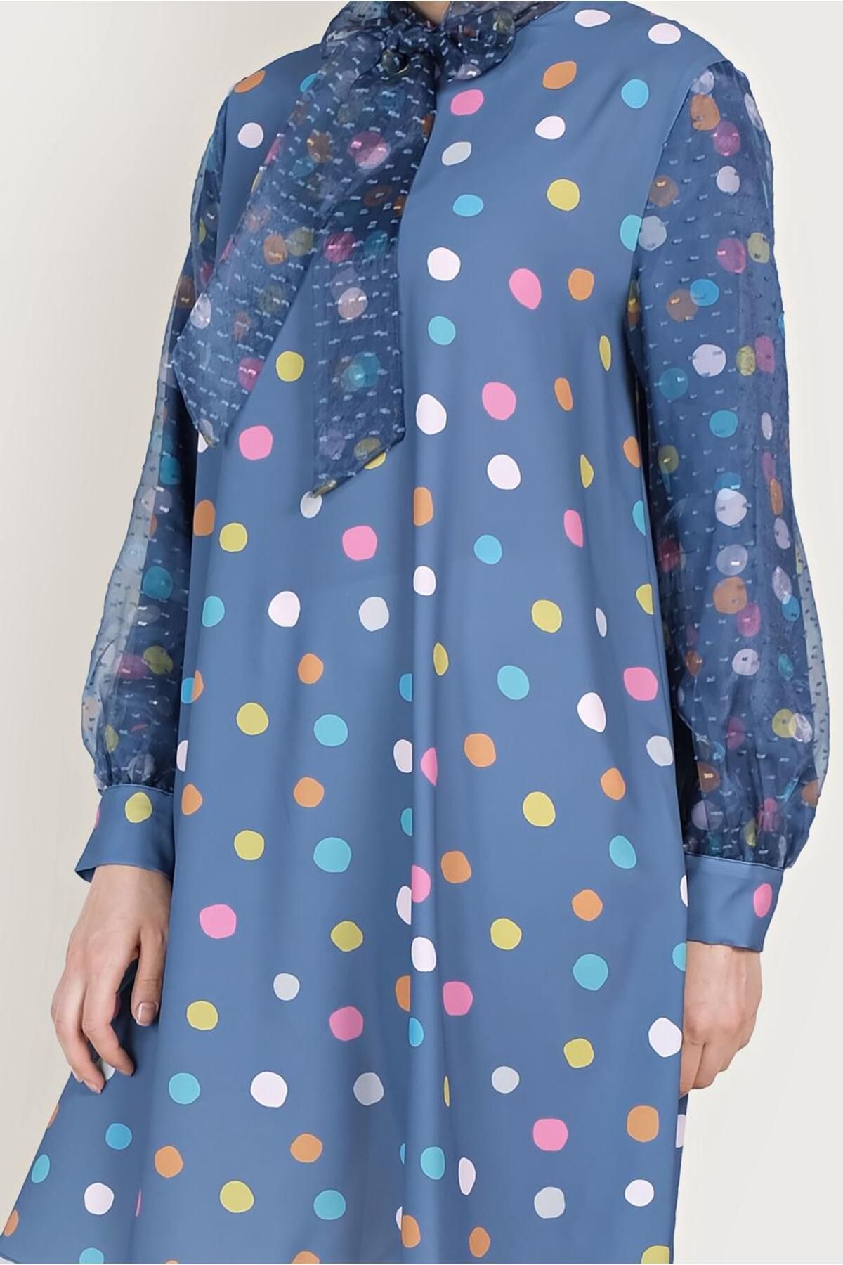 Alvina-Tule Detail Pointed Tunic 40503 4