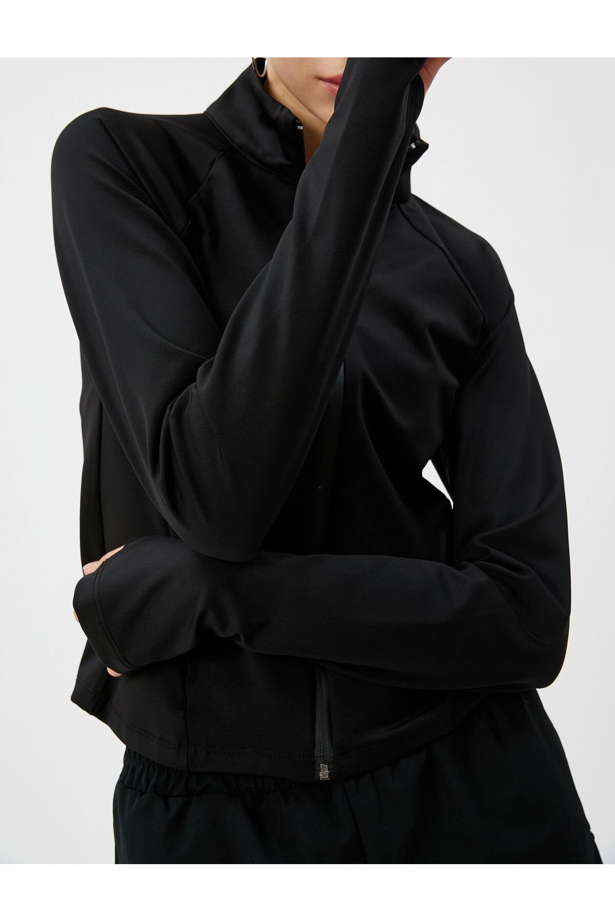 Koton-Running Jacket Zippered Stand-Up Collar Pockets Extra Warm Inner Surface 5