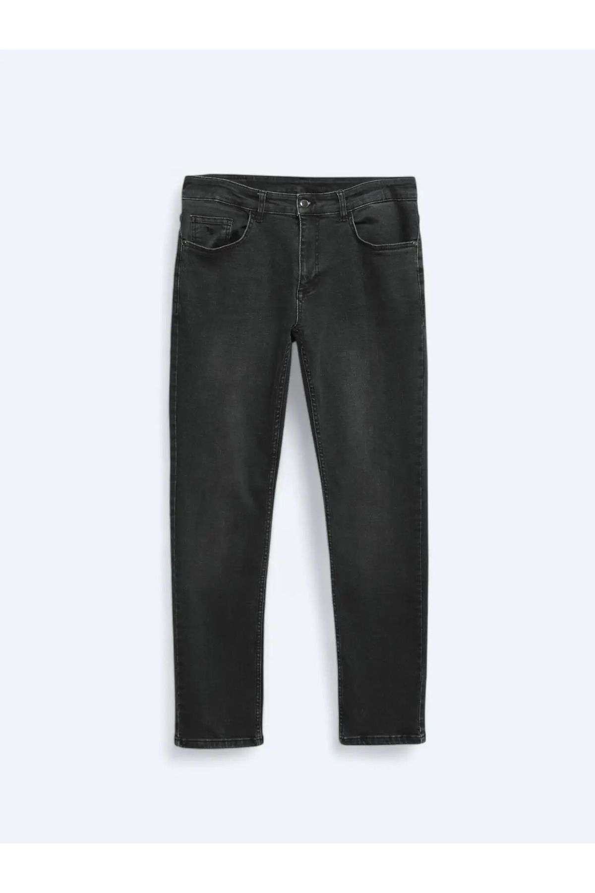 Kip-Pantaloni din denim gri închis Super Slm Fit din amestec de bumbac 5