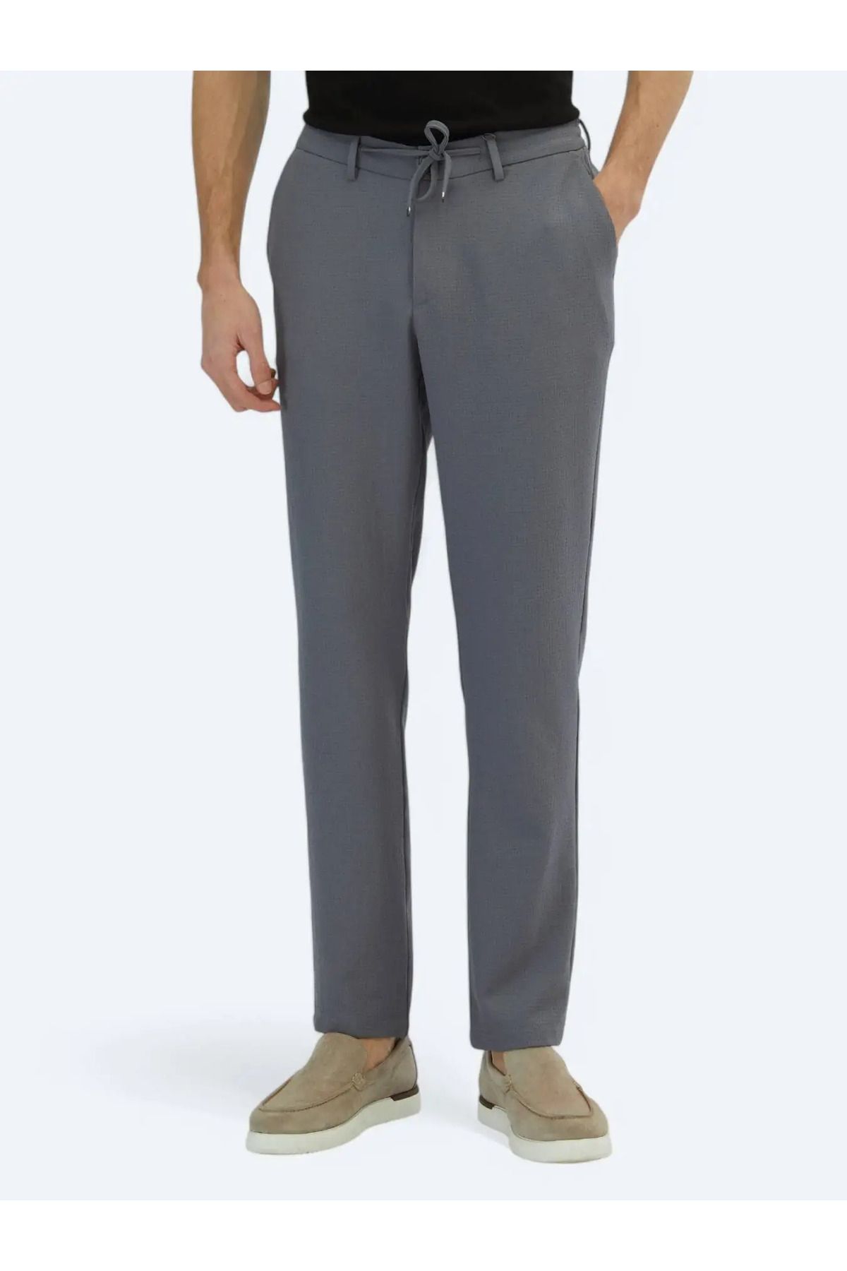 Kip-Pantaloni casual de jogging tricotați gri 2