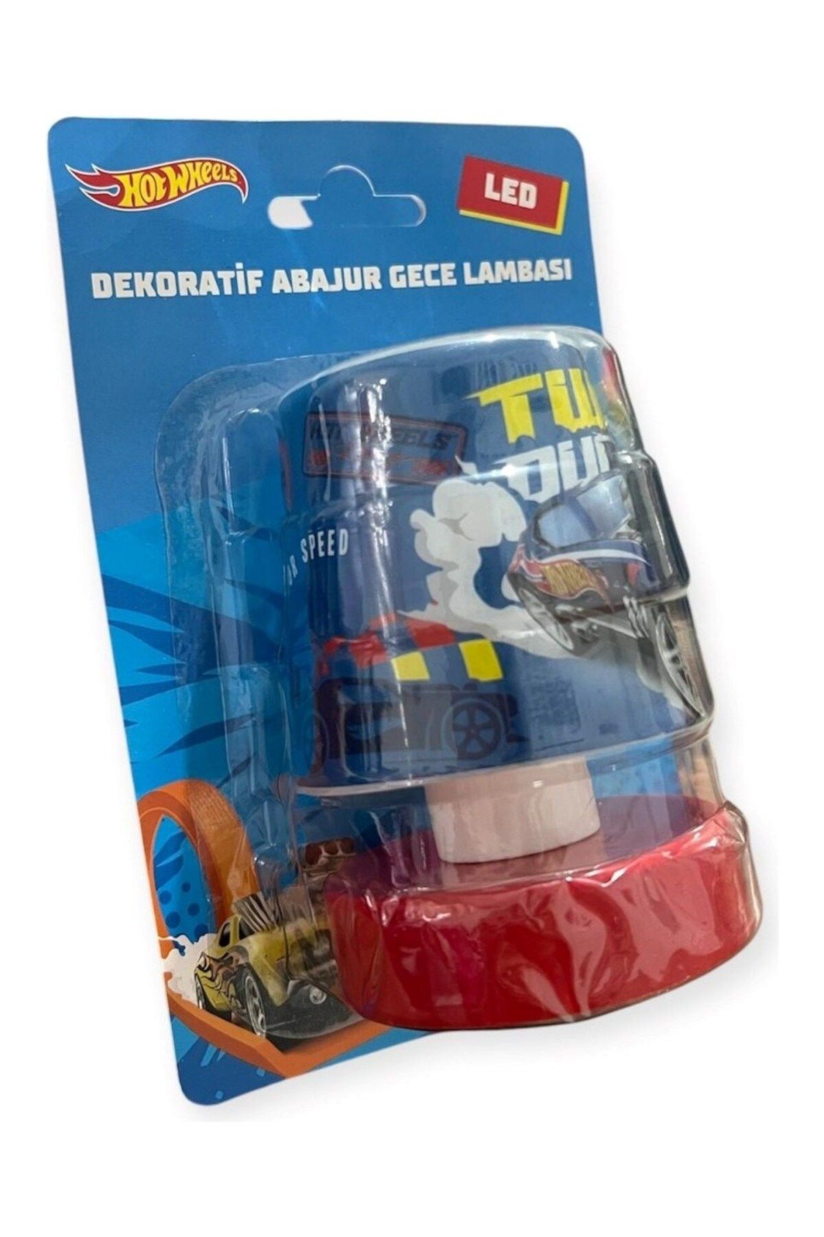 Nisa Luce Lisanslı Led Mini Abajur Hot Wheels 2x1,5 Ledli Pilli Gece Lambası