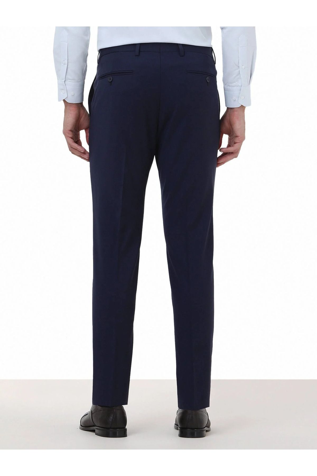 Kip-Classic Wool Blended Saks Straight Woven Trousers 4