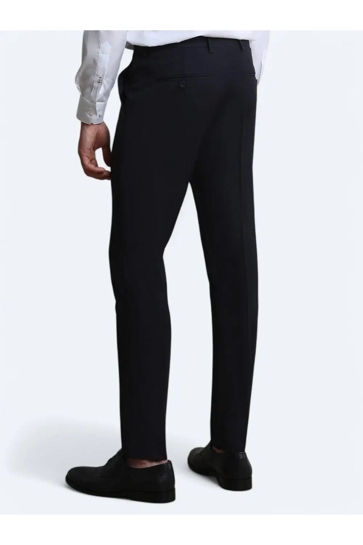 شلوار آبی مردانه Navy Blue Flat Weaving Slim Fit کلاسیک Wool Wood Kip