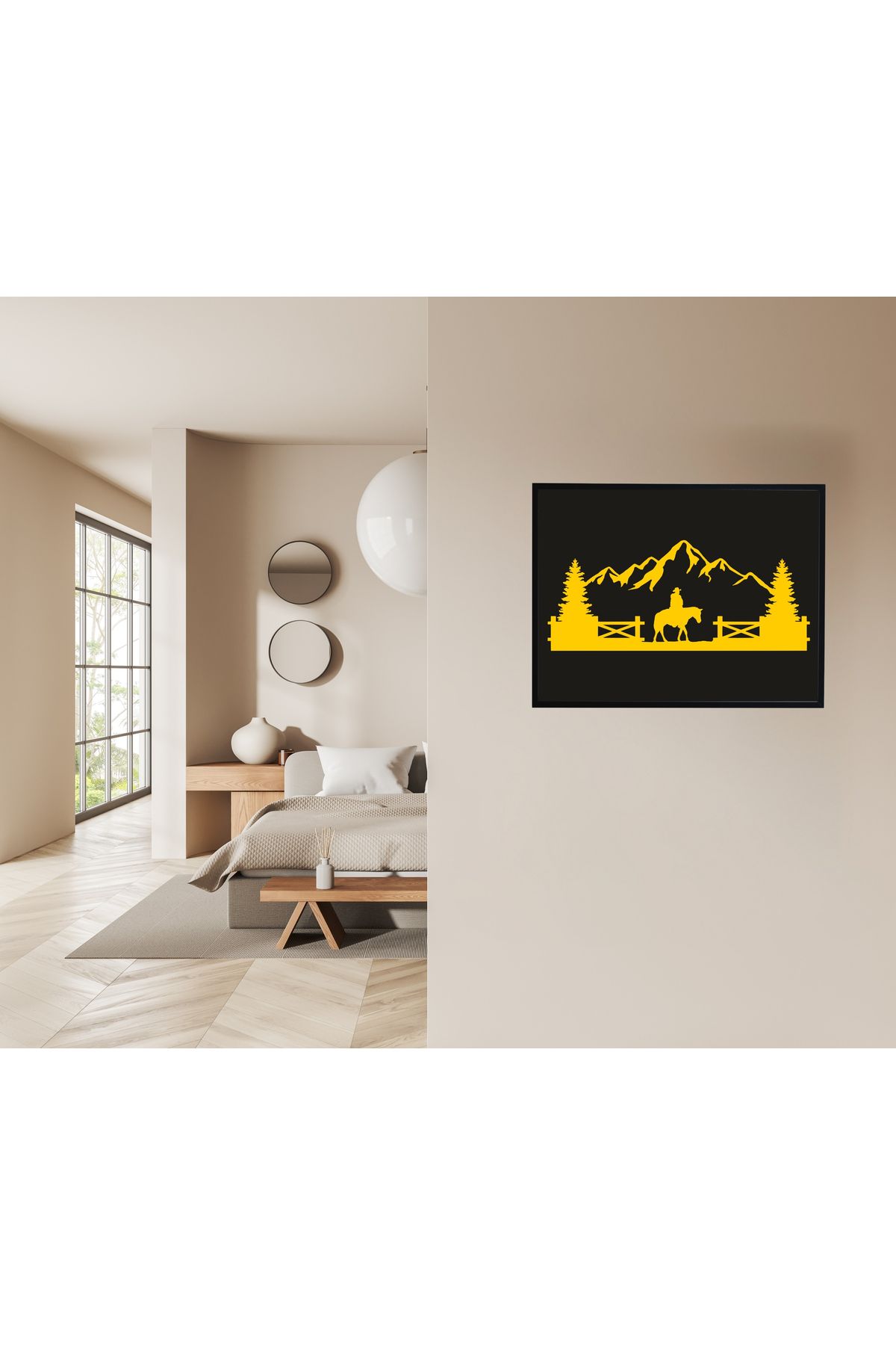Grand Fine Art Çerçeveli Renkli Akrilik Tablo Dağ