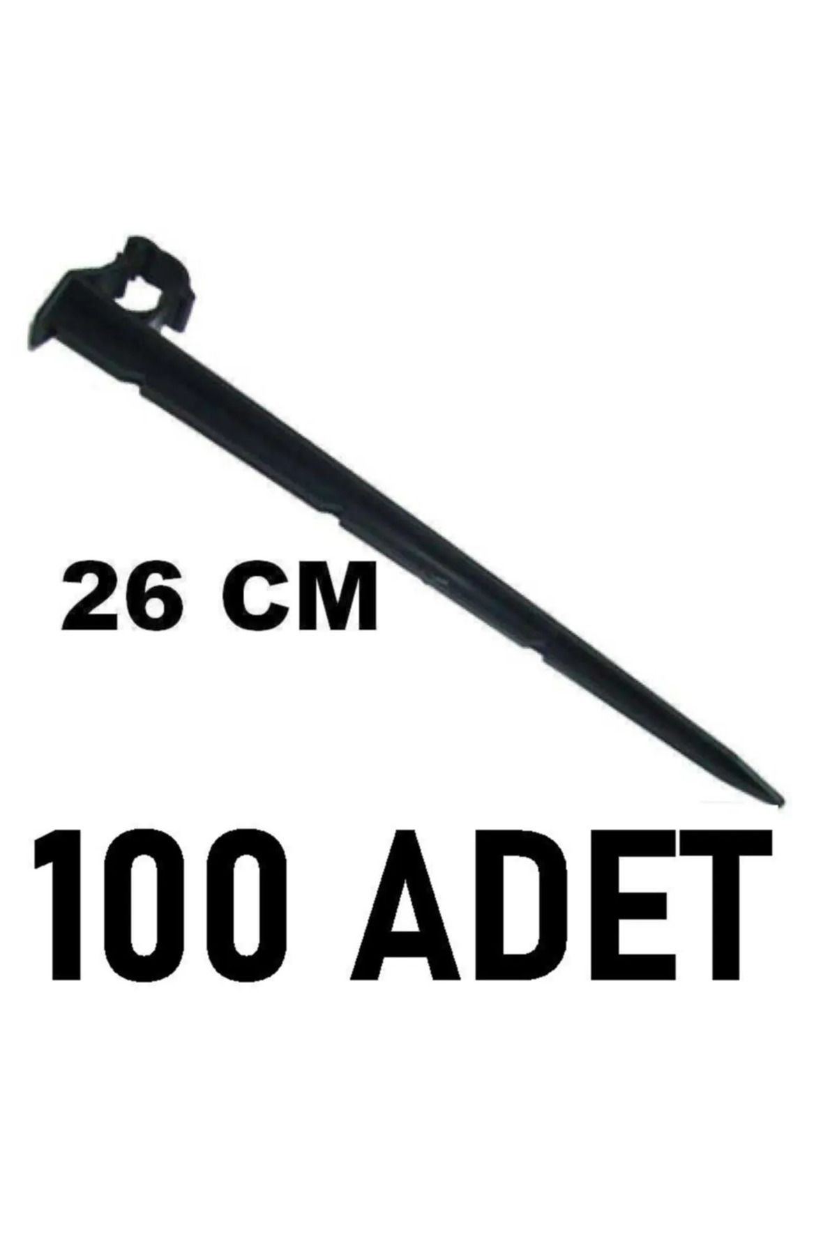 MGF PLAST Mgf 100 Adet X Klipsli 26cm. 16-20mm. Damla Sulama Kazığı Parçası Aparatı Damlama Borusu Hortumu