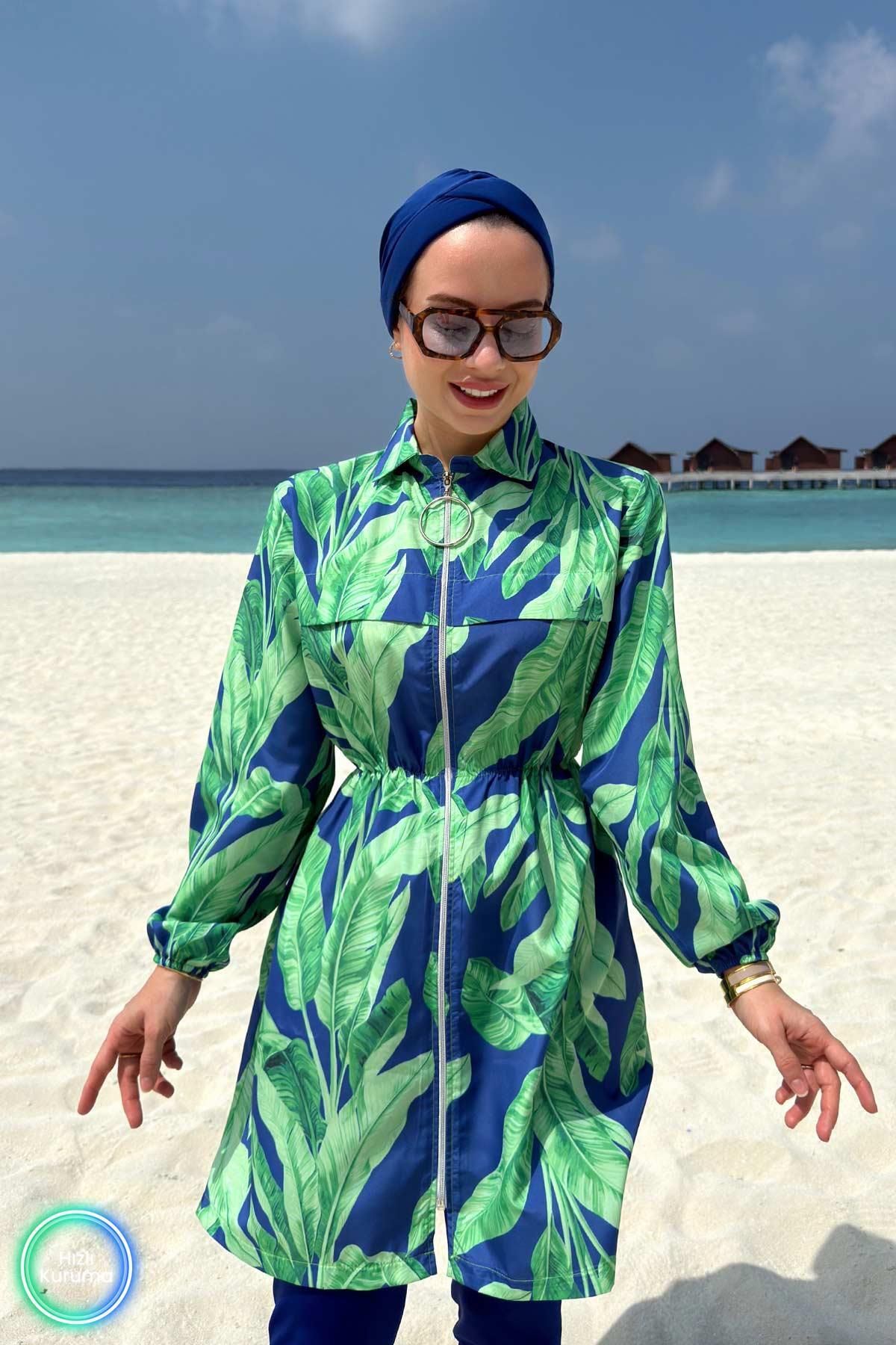 Ka Hijab Palm Tesettür Mayo - Yeşil