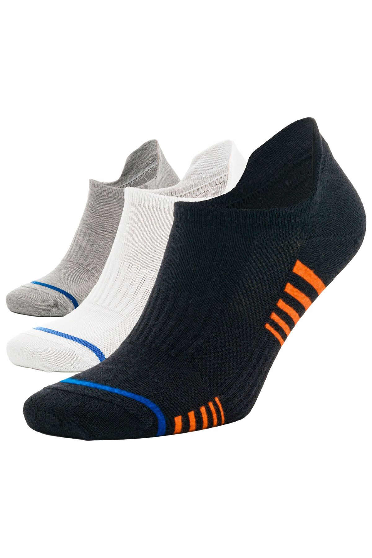 SONNORS 3 Çift Desenli Sneaker Çorap