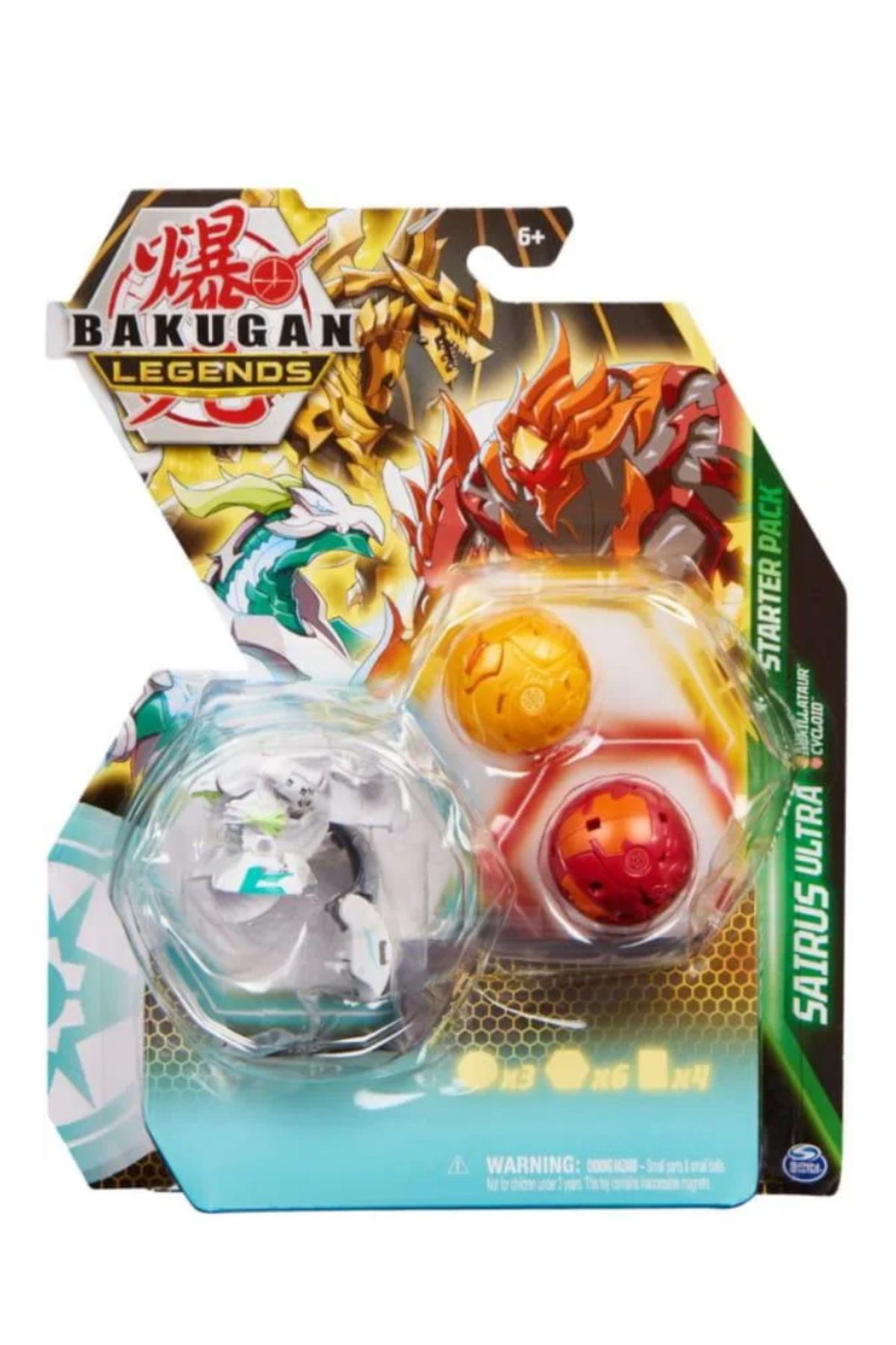 liss çarşı Bakugan Legends Starter 3 lü Sairus Ultra ile Auxillataur ve Cycloid