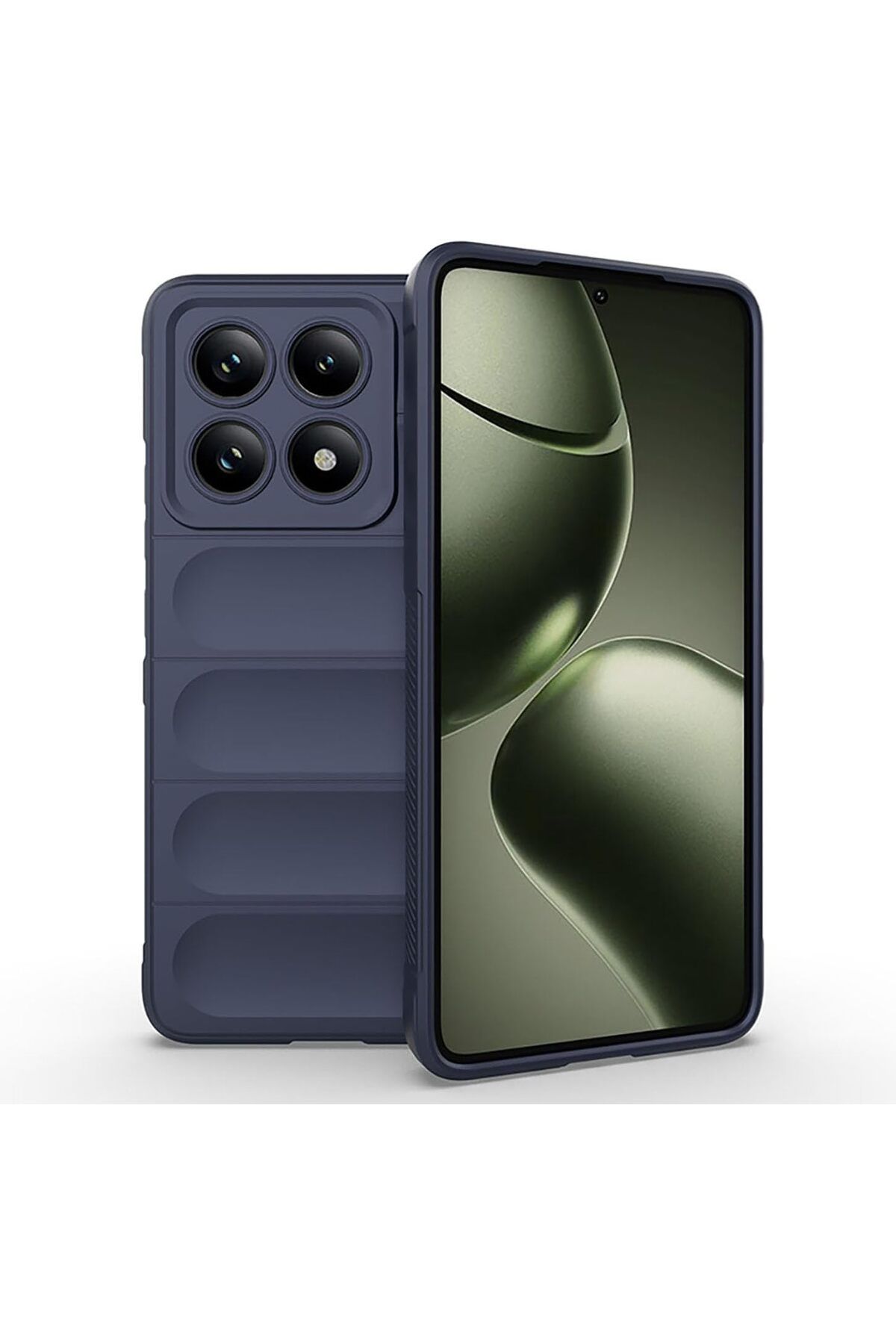 Coolacs Xiaomi 14T Uyumlu Kılıf Esnek Tpu Oyuklu Arka Yüzey Tasarımlı Silikon Kapak