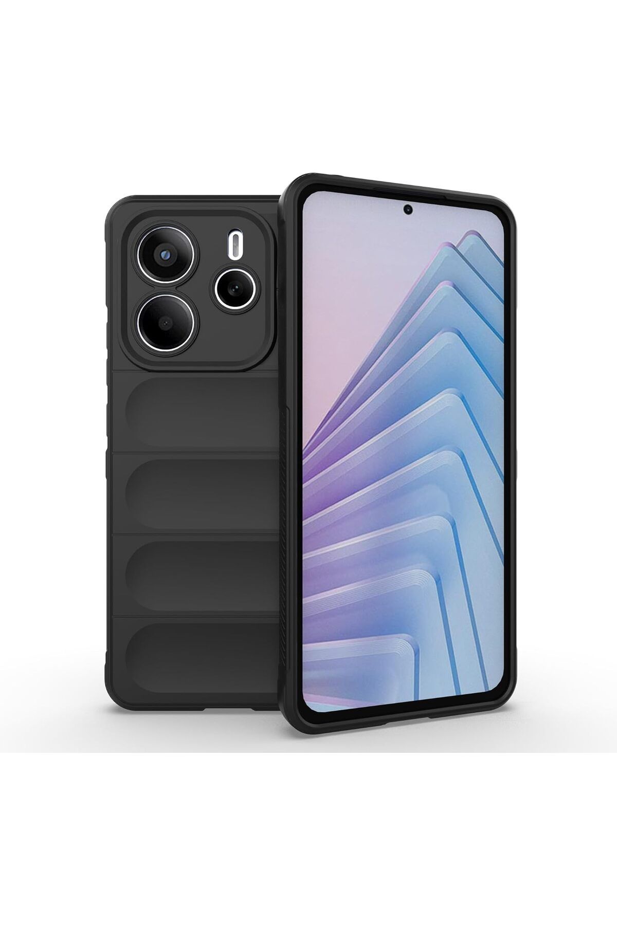 Coolacs Xiaomi Redmi Note 14 4G Uyumlu Kılıf Esnek Tpu Oyuklu Arka Yüzey Tasarımlı Silikon Kapak