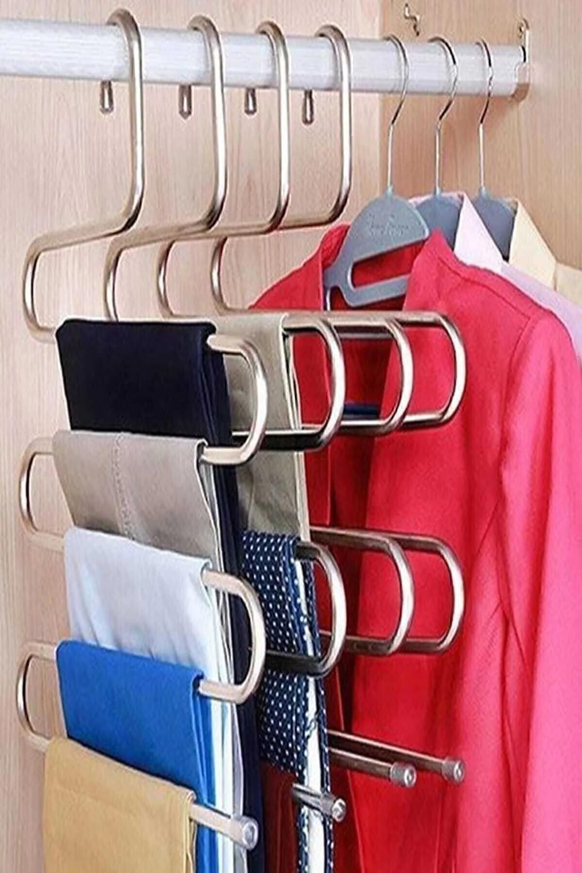 Jusso 5 Katlı Pantolon Eşarp Askısı Metal