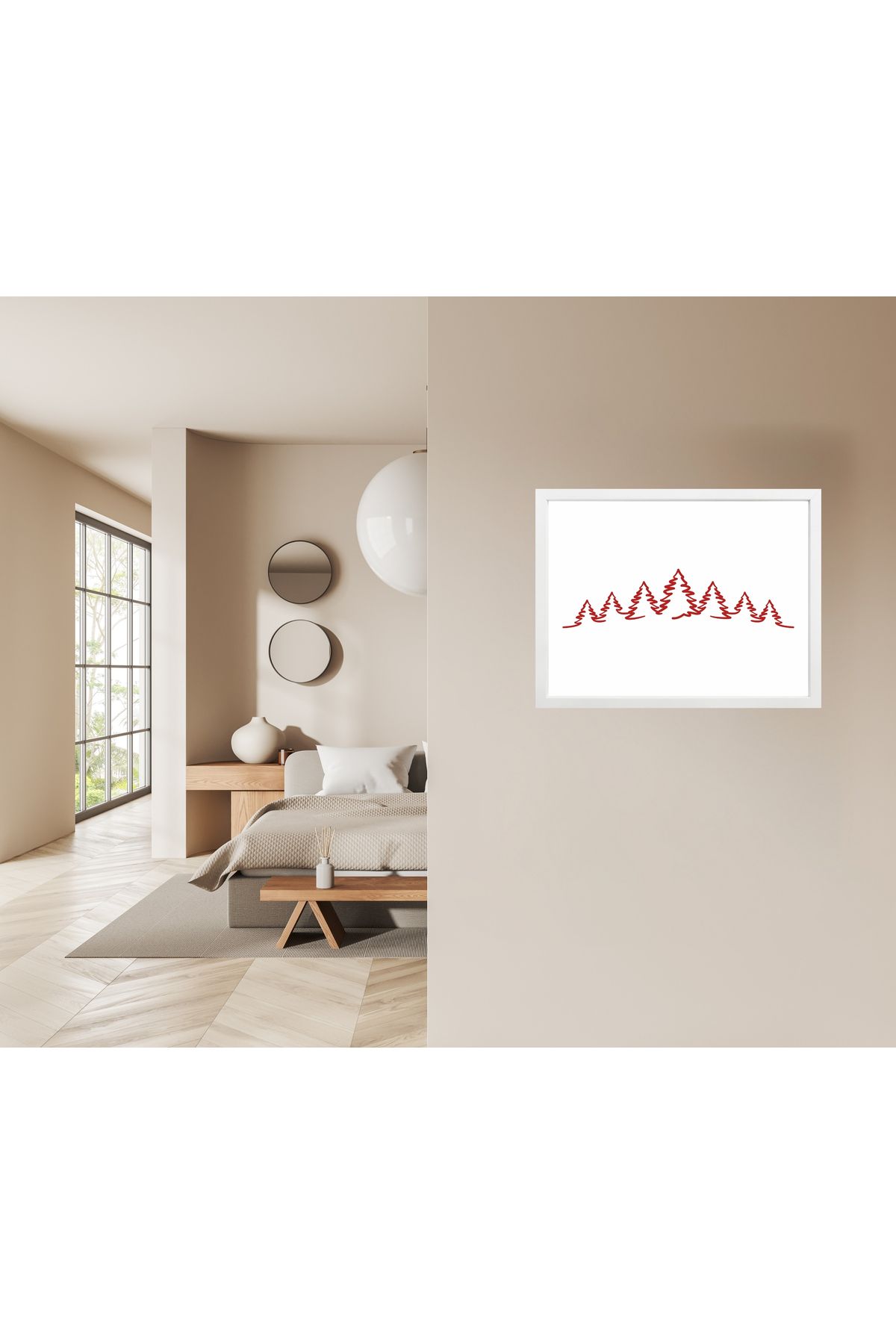 Grand Fine Art Çerçeveli Renkli Akrilik Tablo Minimalist Manzara