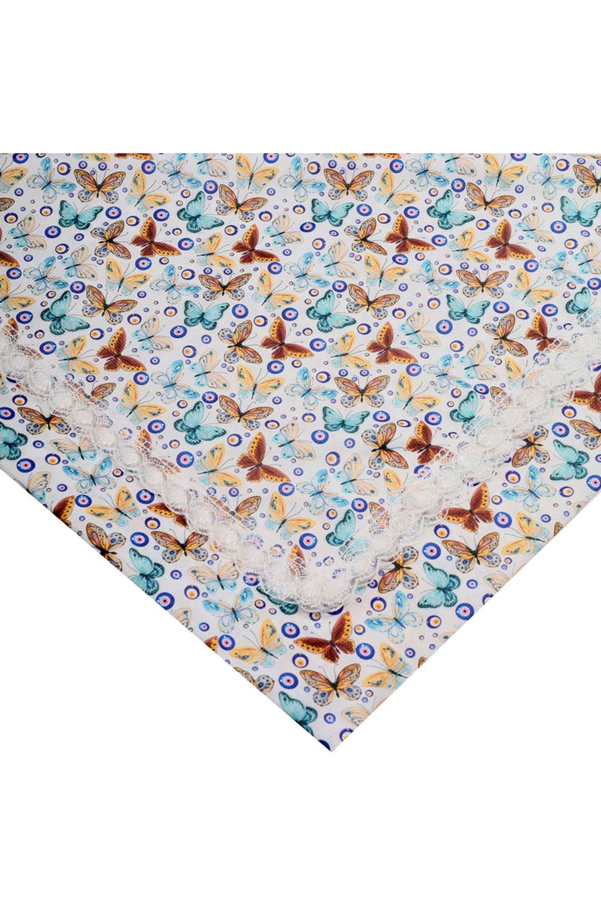BAYSEM 150 x 150 cm. Güpürlü Dijital Raşel Masa Örtüsü - Sofra Bezi - Renk-21