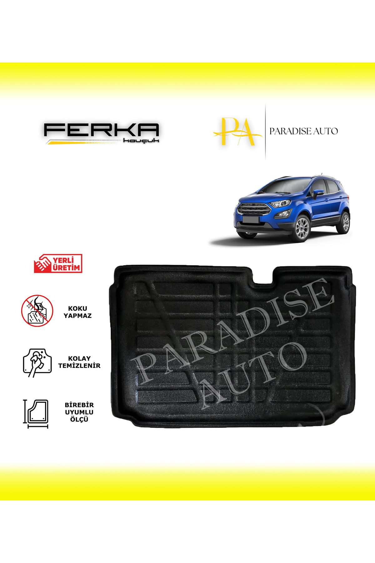 Paradise Auto Ford Ecosport Alt Kademe 2017 ve Üstü Bagaj Havuzu
