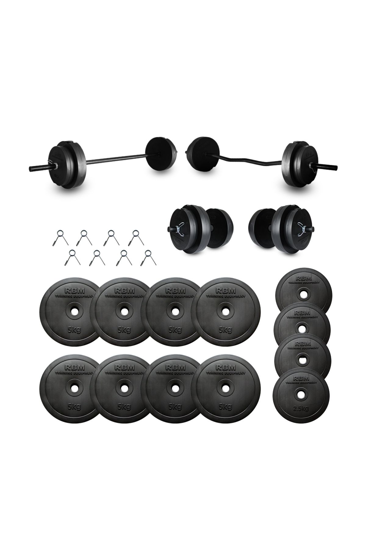 58 Kg Z Bar Halter Seti Ve Dambıl Seti