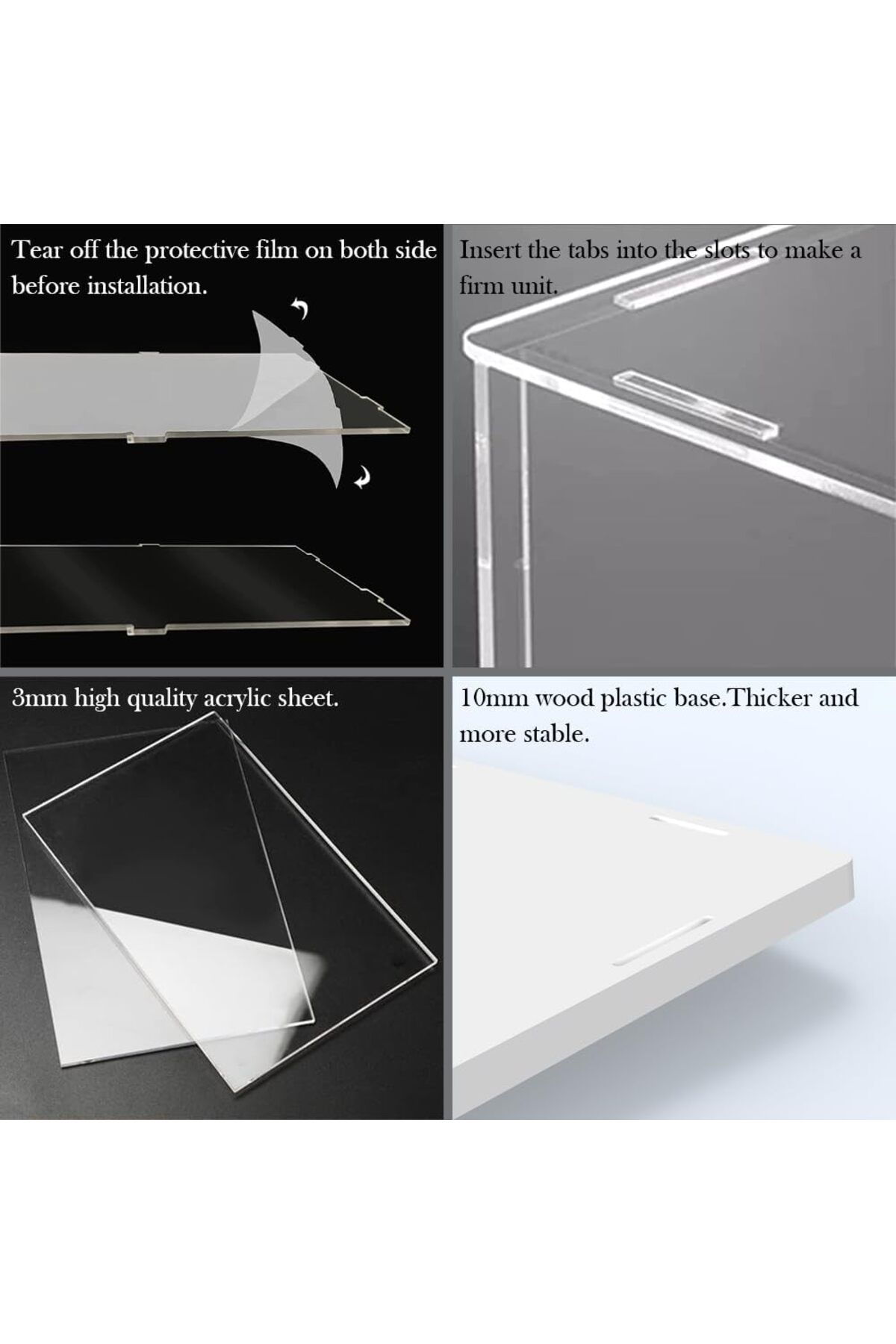 Generic-5-Tier Clear Acrylic Display Case Display Box Display Stand with Door,Countertop Display Case 3