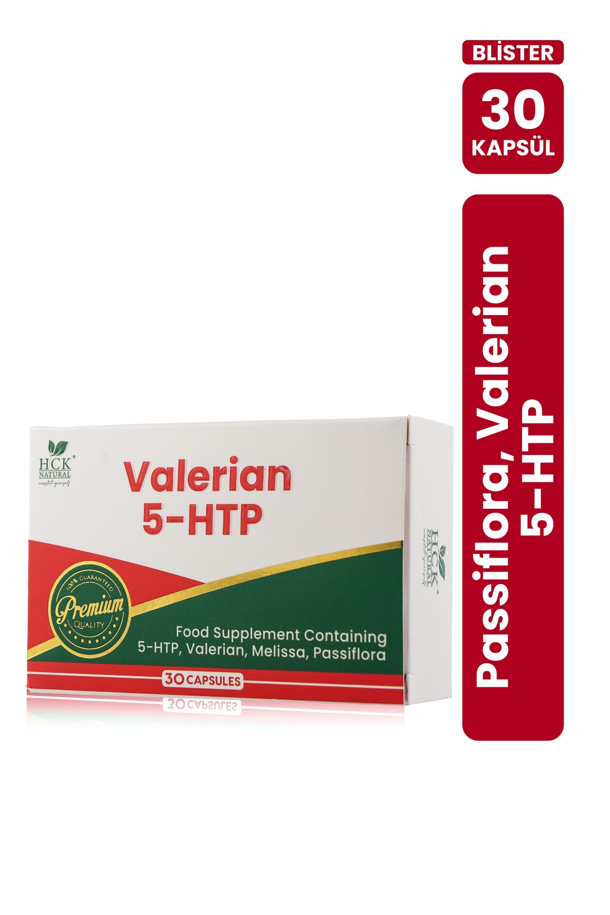 HCK NATURAL Valerian + Passiflora + Melissa İçeren Takviye Edici Gıda 30 Kapsül Blister