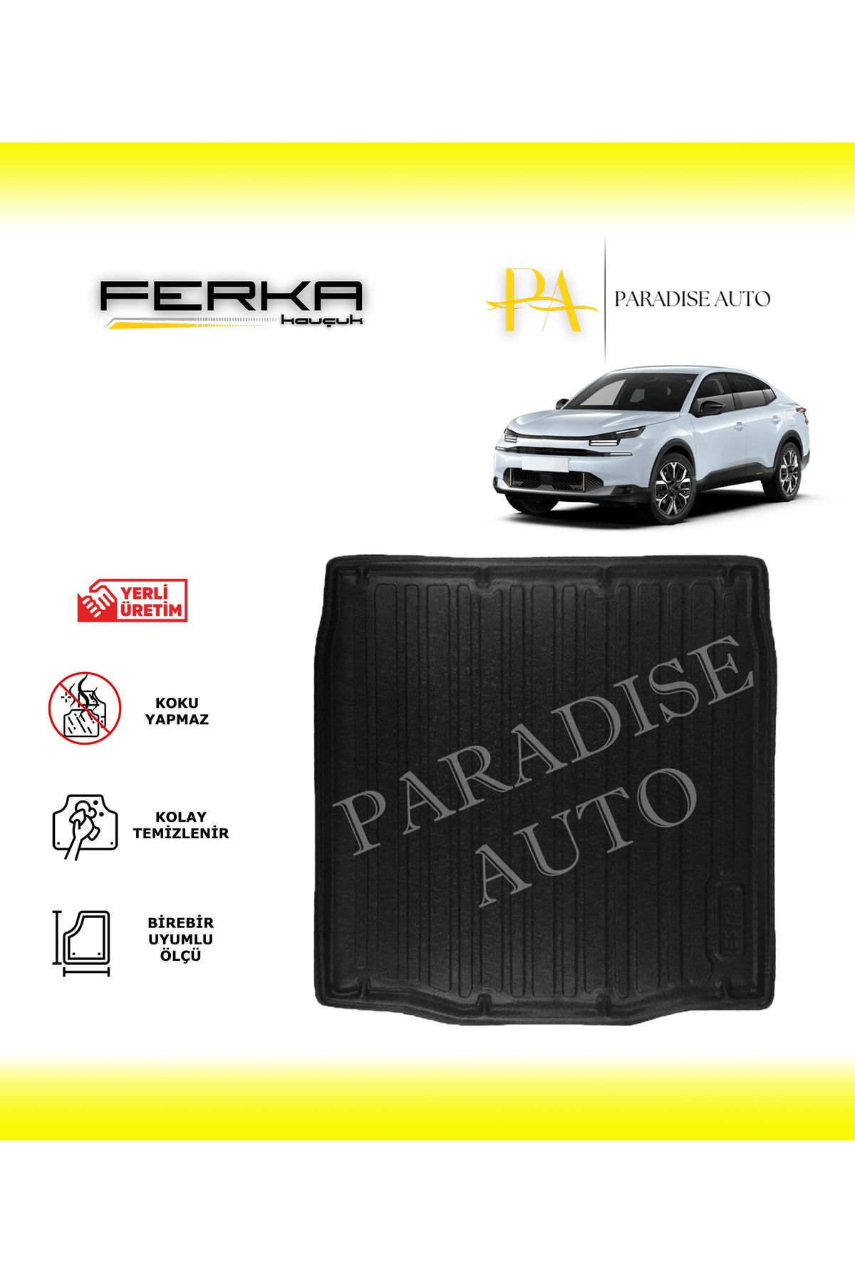 Paradise Auto Citroen C4-X Kalın Stepneli Dizel 2022 ve Üstü Bagaj Havuzu