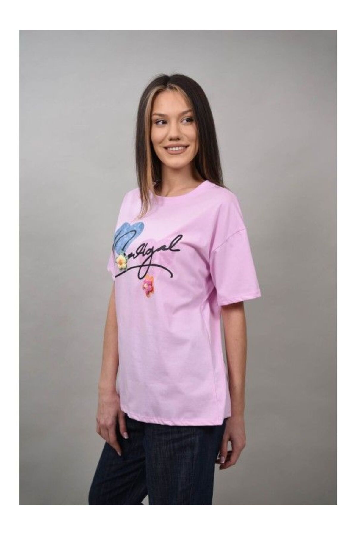 Cocco Rossa-TWO HEARTS CASCARE T-SHIRT Pink M-L 4