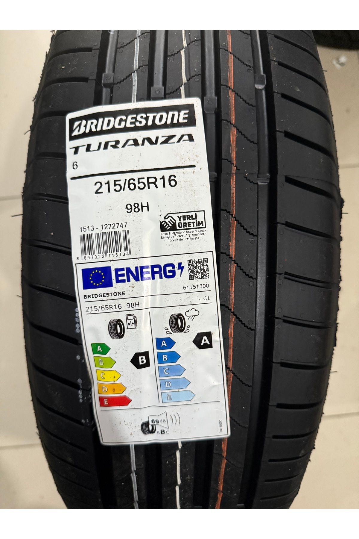 Bridgestone BRİDGESTONE / 215/65R16 (TURANZA 6) 2025 YAZ LASTİĞİ