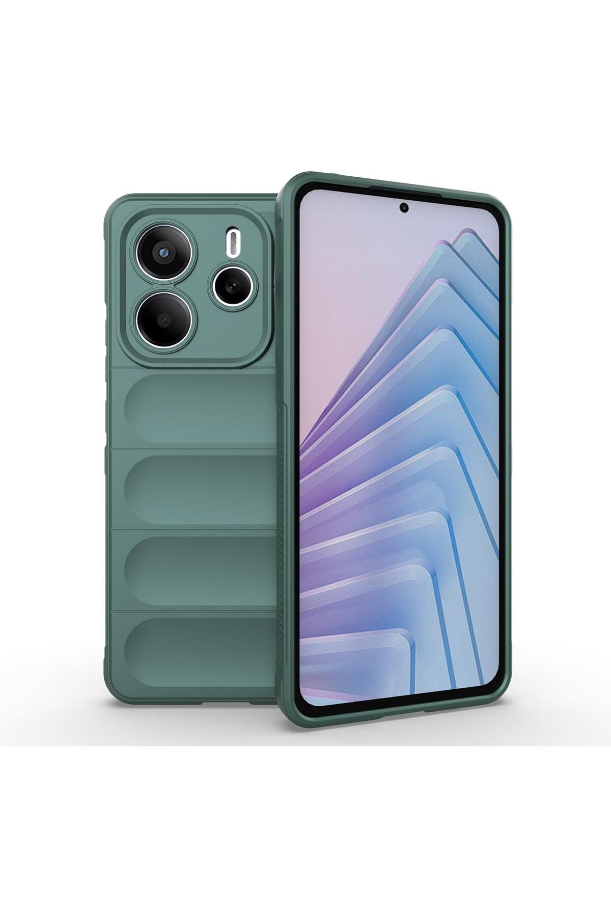 Coolacs Xiaomi Redmi Note 14 4G Uyumlu Kılıf Esnek Tpu Oyuklu Arka Yüzey Tasarımlı Silikon Kapak
