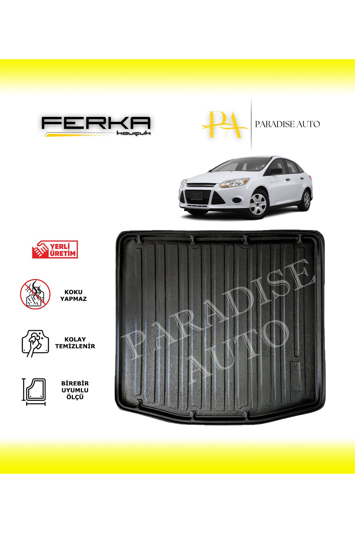 Paradise Auto Ford Focus Sedan Kalın Stepne 2011-2014 Bagaj Havuzu