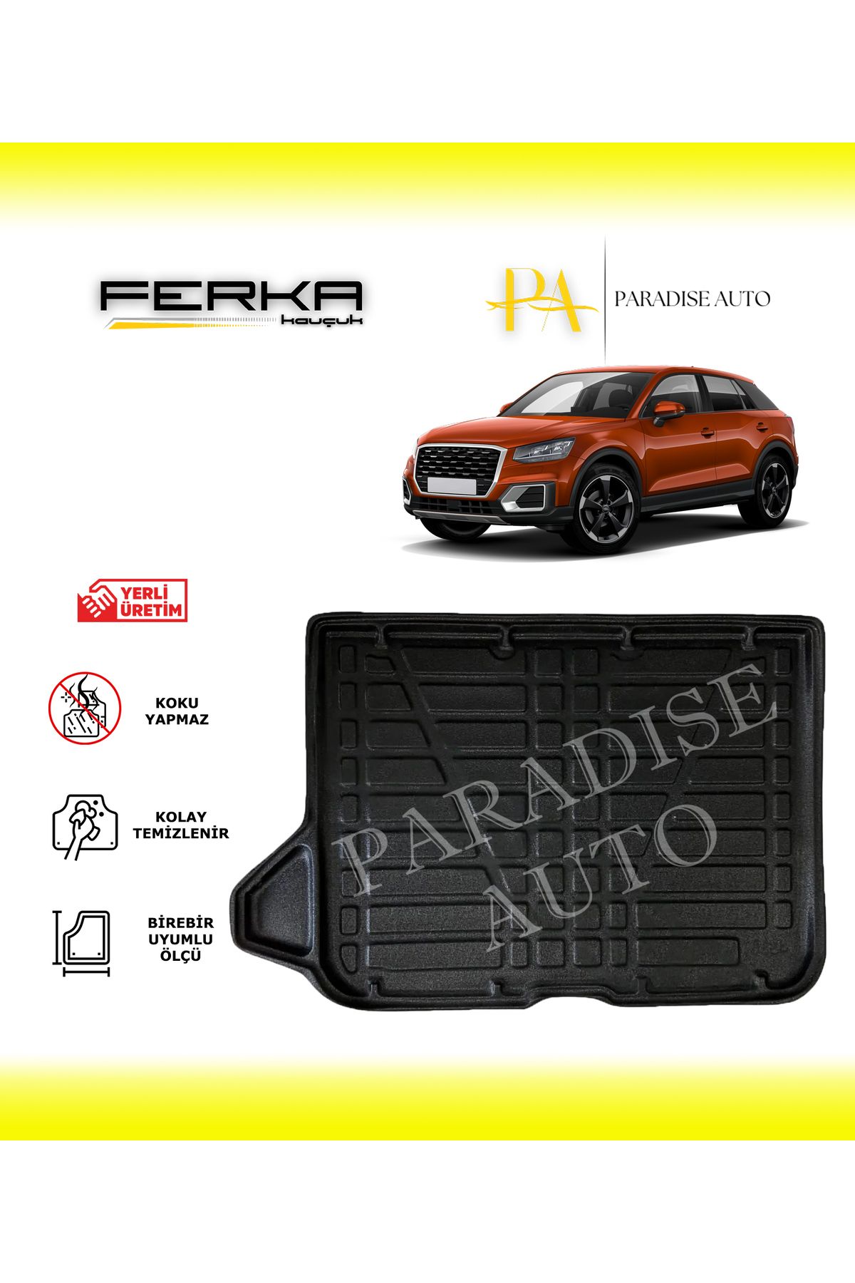Paradise Auto Audi Q2 SUV 4x4 Bagaj Tamir Kitli Cepsiz 2016 ve Üstü Bagaj Havuzu