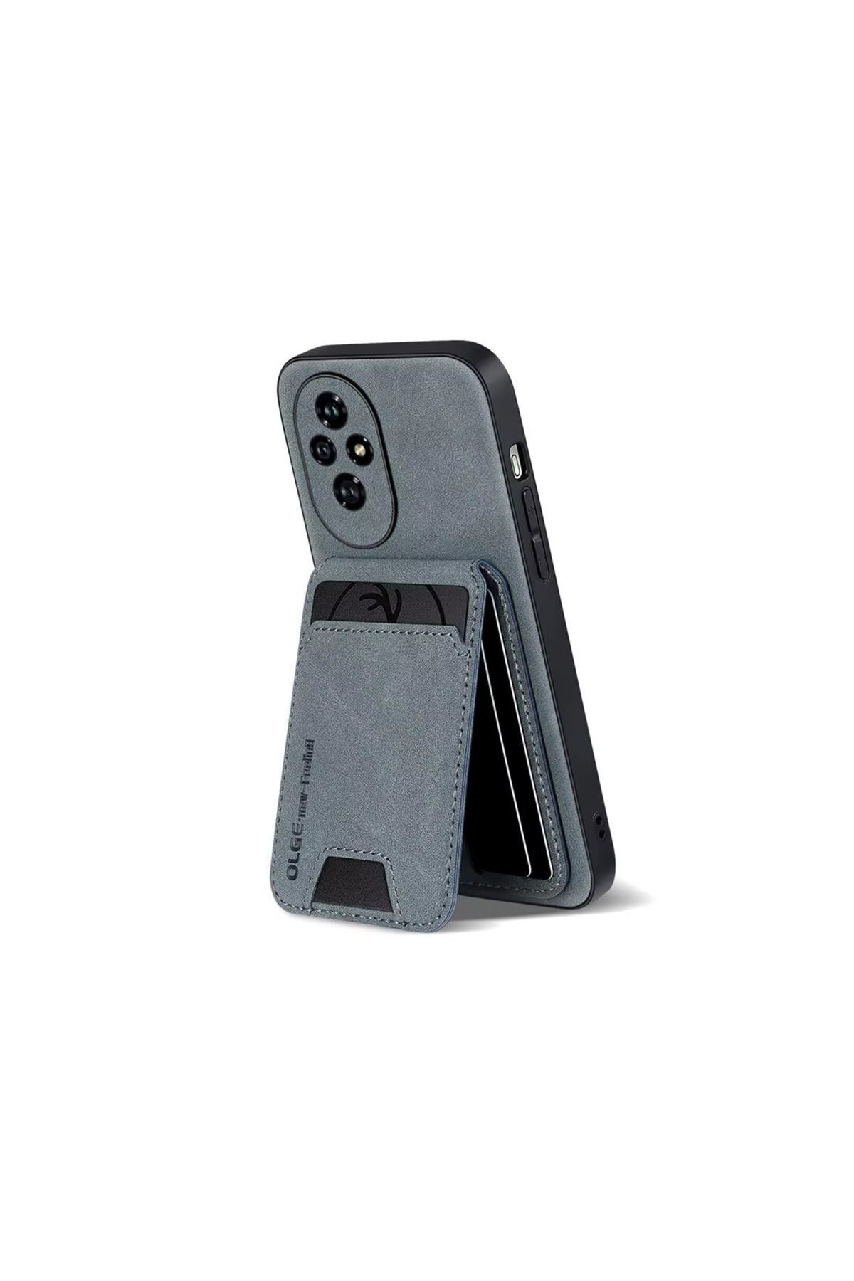 Microcase Honor 200 ile Uyumlu Kartlıklı Standlı Deri Kaplama Kılıf-AL5130