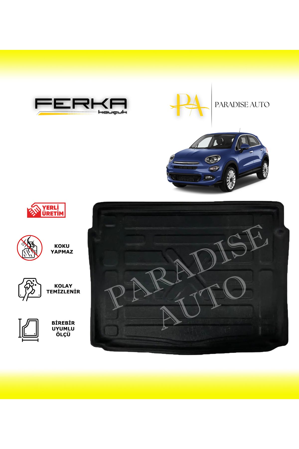 Paradise Auto Fiat 500X HB 5 Kapılı 2015 ve Üstü Bagaj Havuzu