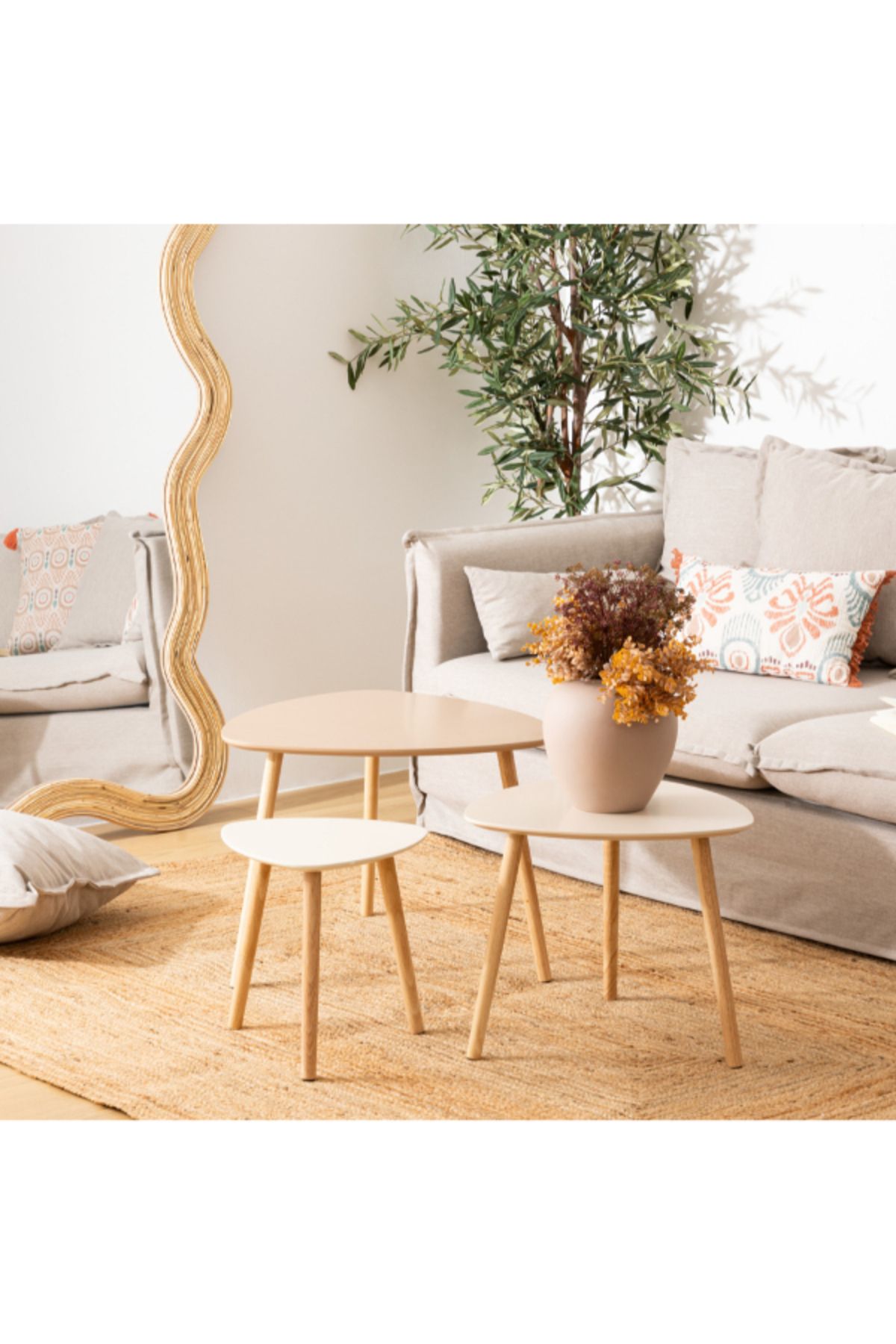 Atmosphera-3-Piece Mileo Triangular Nesting Table 65.5 x 9.5 x 68.2 cm 6
