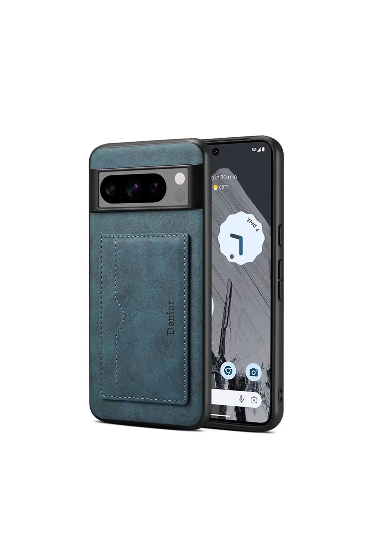 Microcase Google Pixel 9 Pro ile Uyumlu Kartlıklı Standlı Deri Kaplama Kılıf-AL5138