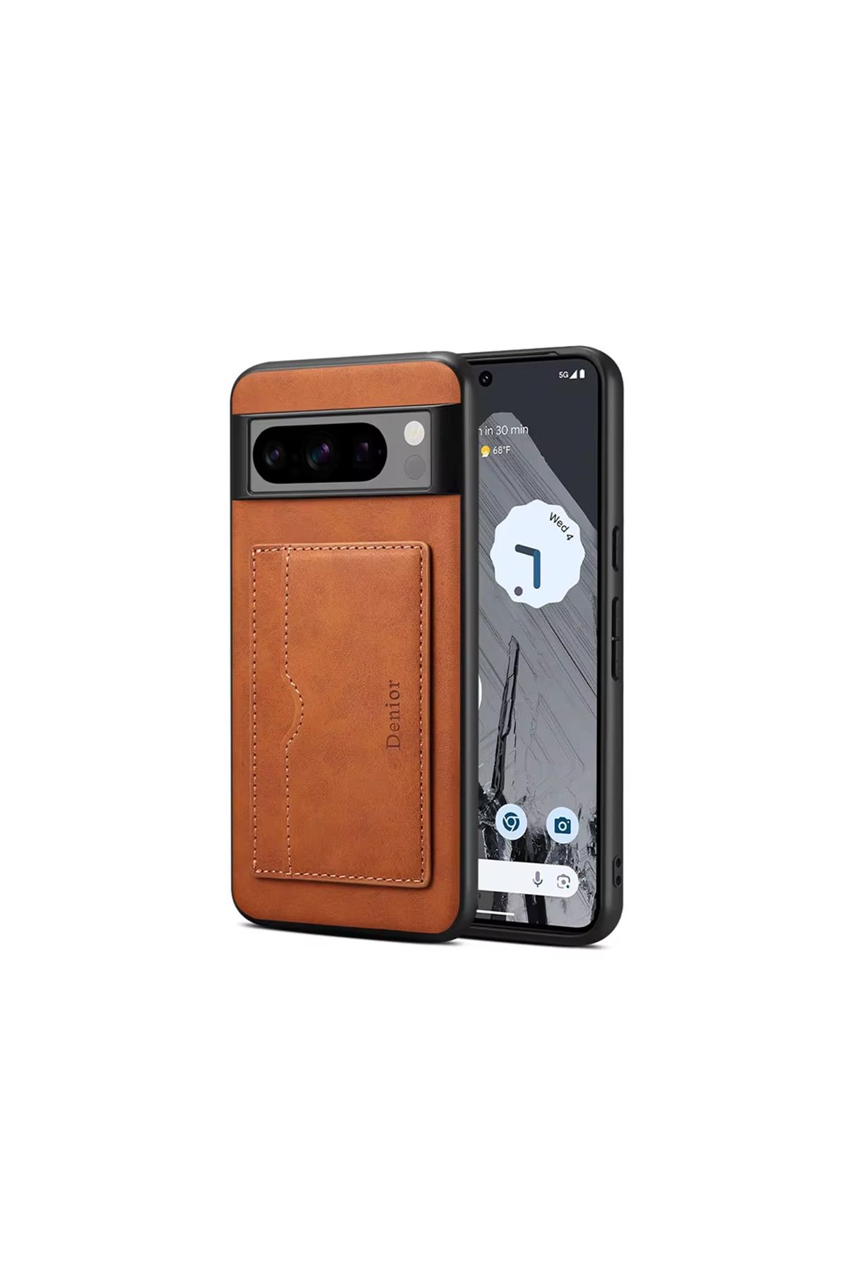 Microcase Google Pixel 9 Pro ile Uyumlu Kartlıklı Standlı Deri Kaplama Kılıf-AL5138