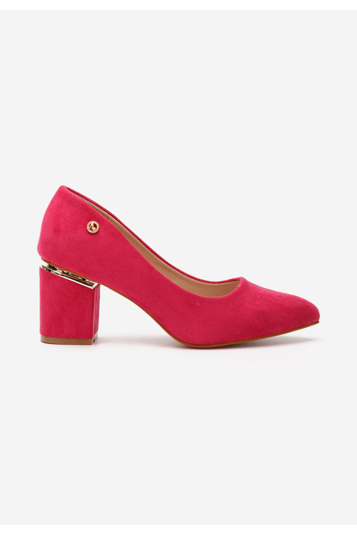 B T Shoes-Nelia V2 B Fuchsia Elegant Chunky Heel Shoes 3