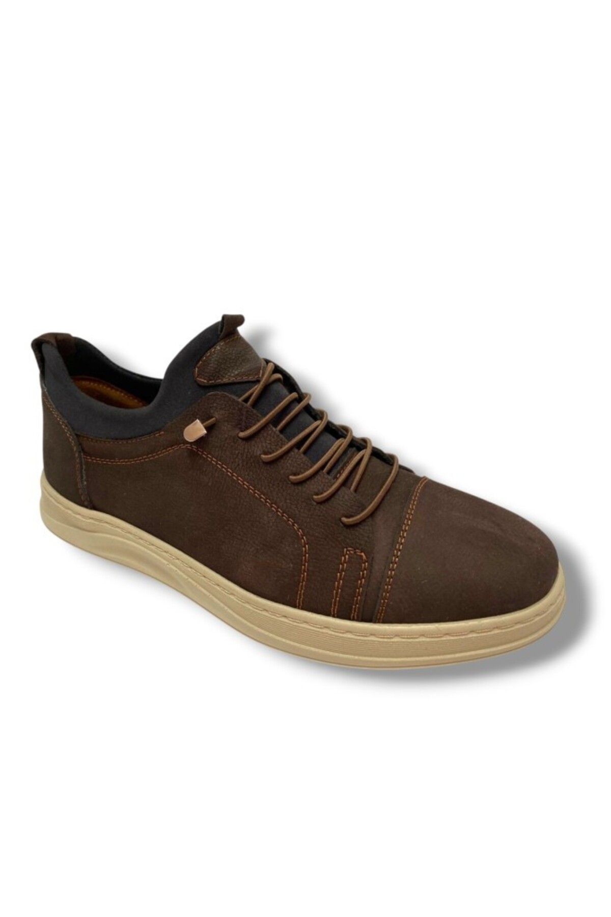 YOLCU 476-25 Hakiki Nubuk Deri Slip On Casual Erkek Ayakkabı