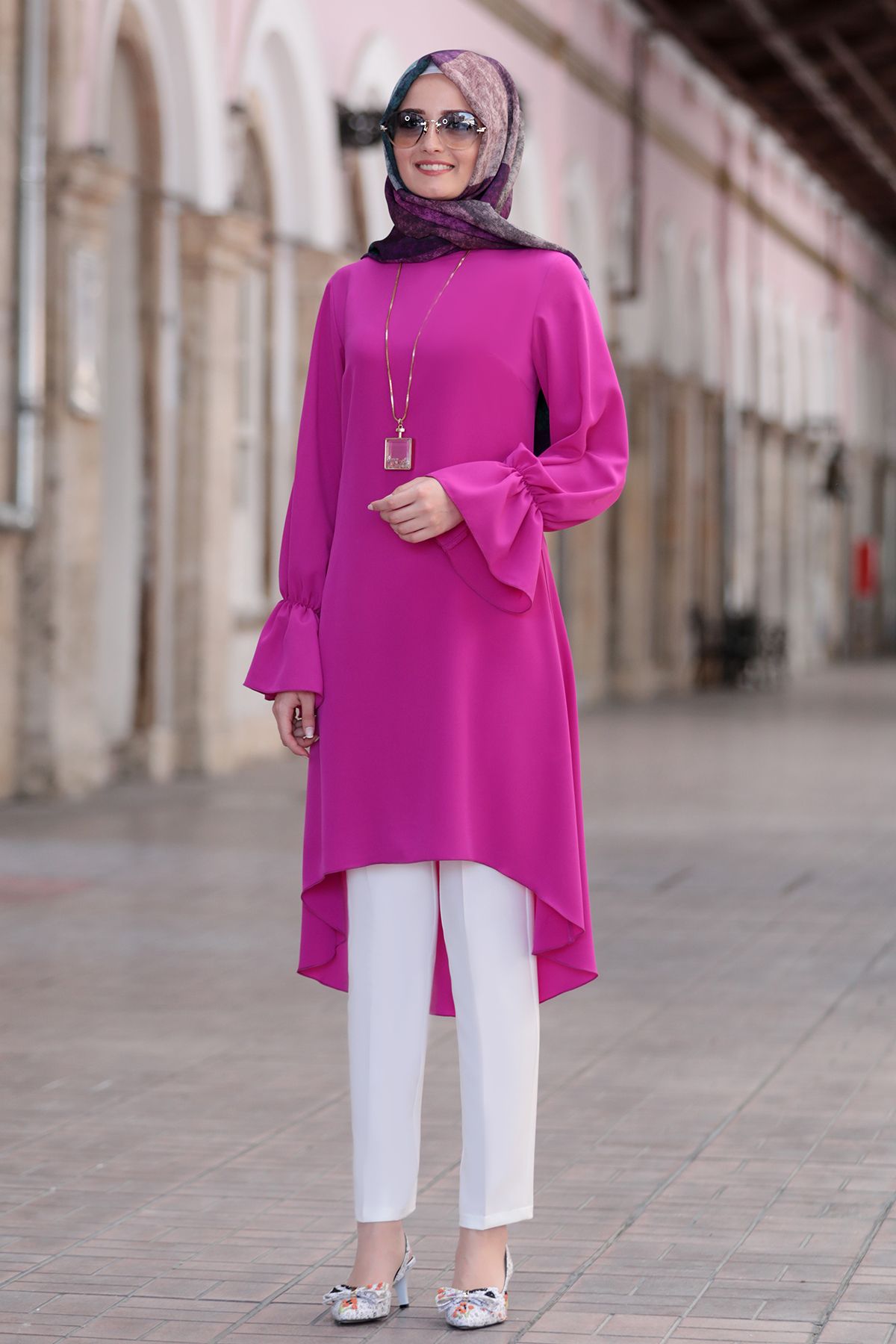 Raika Moda Feryal Büyük Beden Pantolon Tunik Tesettür Takım