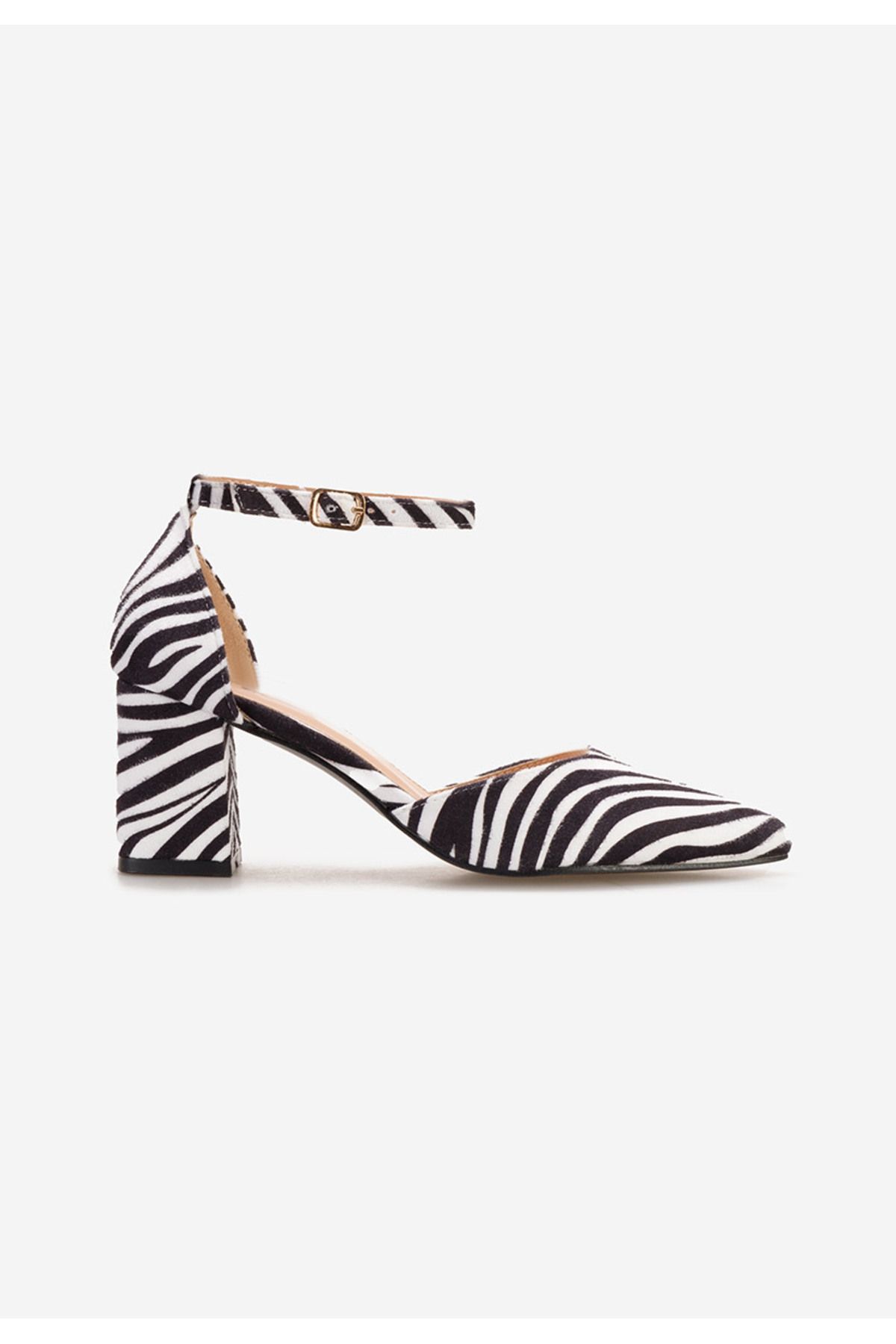 B T Shoes-Alivila V2 Zebra Chunky Heel Shoes 3