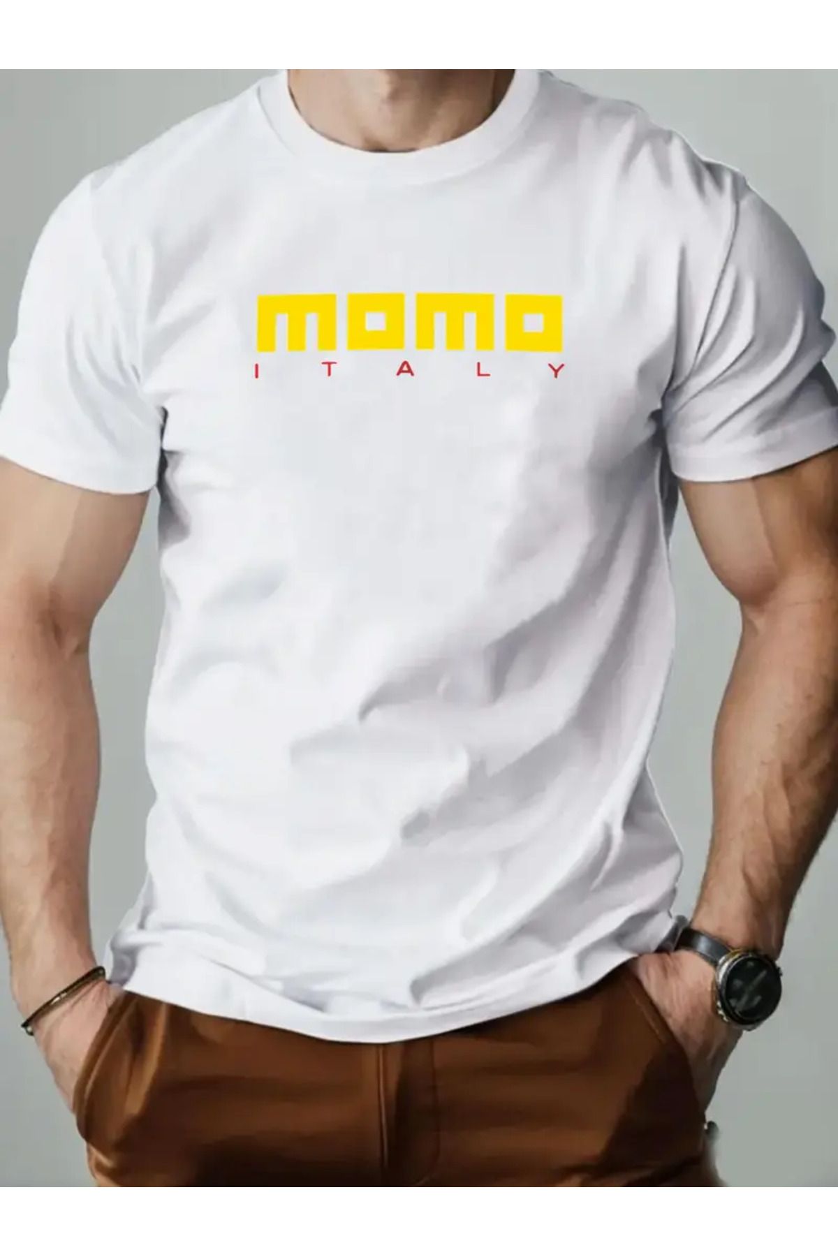 AEMİ Unisex Baskılı Oversize Bisiklet Yaka T-shirt